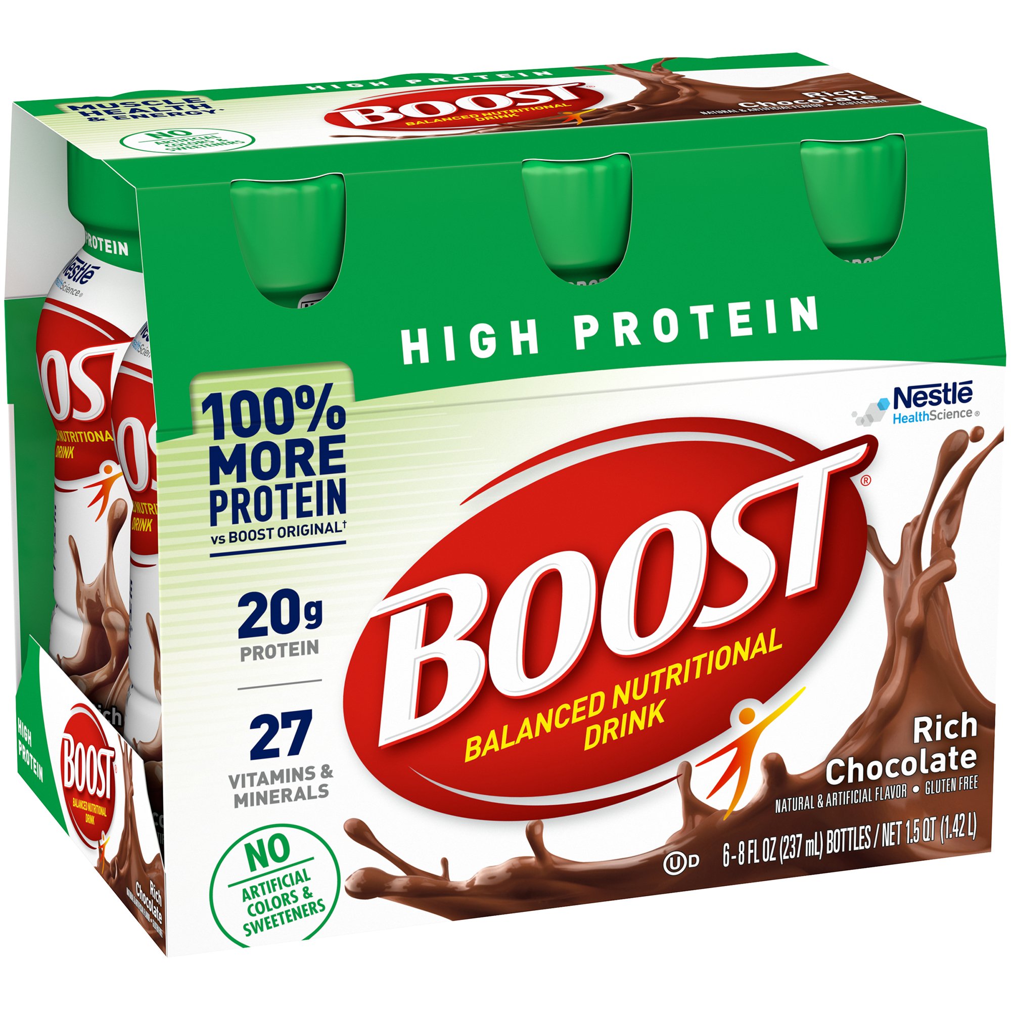 Boost® High Protein Chocolate Complete Nutritional Drink, 8-ounce bottle - Image 2