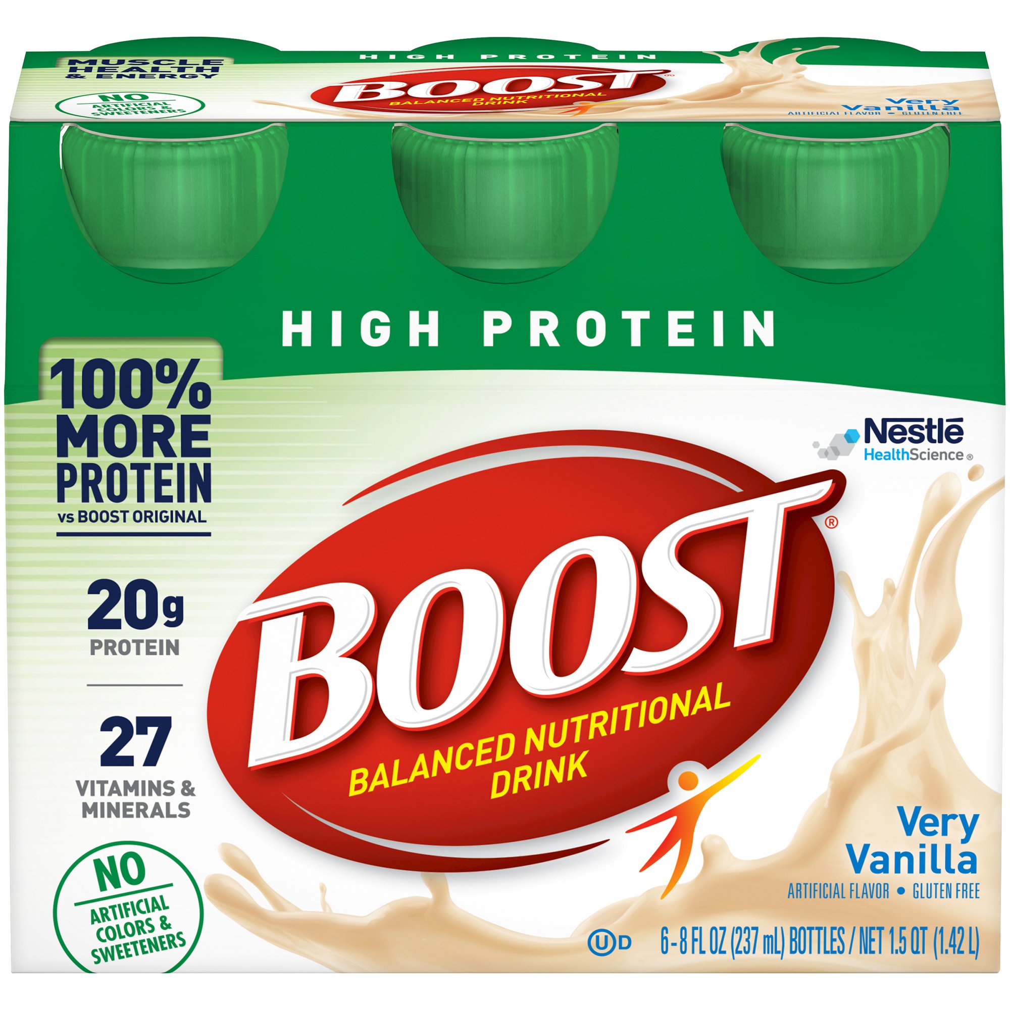 Boost® High Protein Vanilla Complete Nutritional Drink, 8 oz. Bottle - Image 2