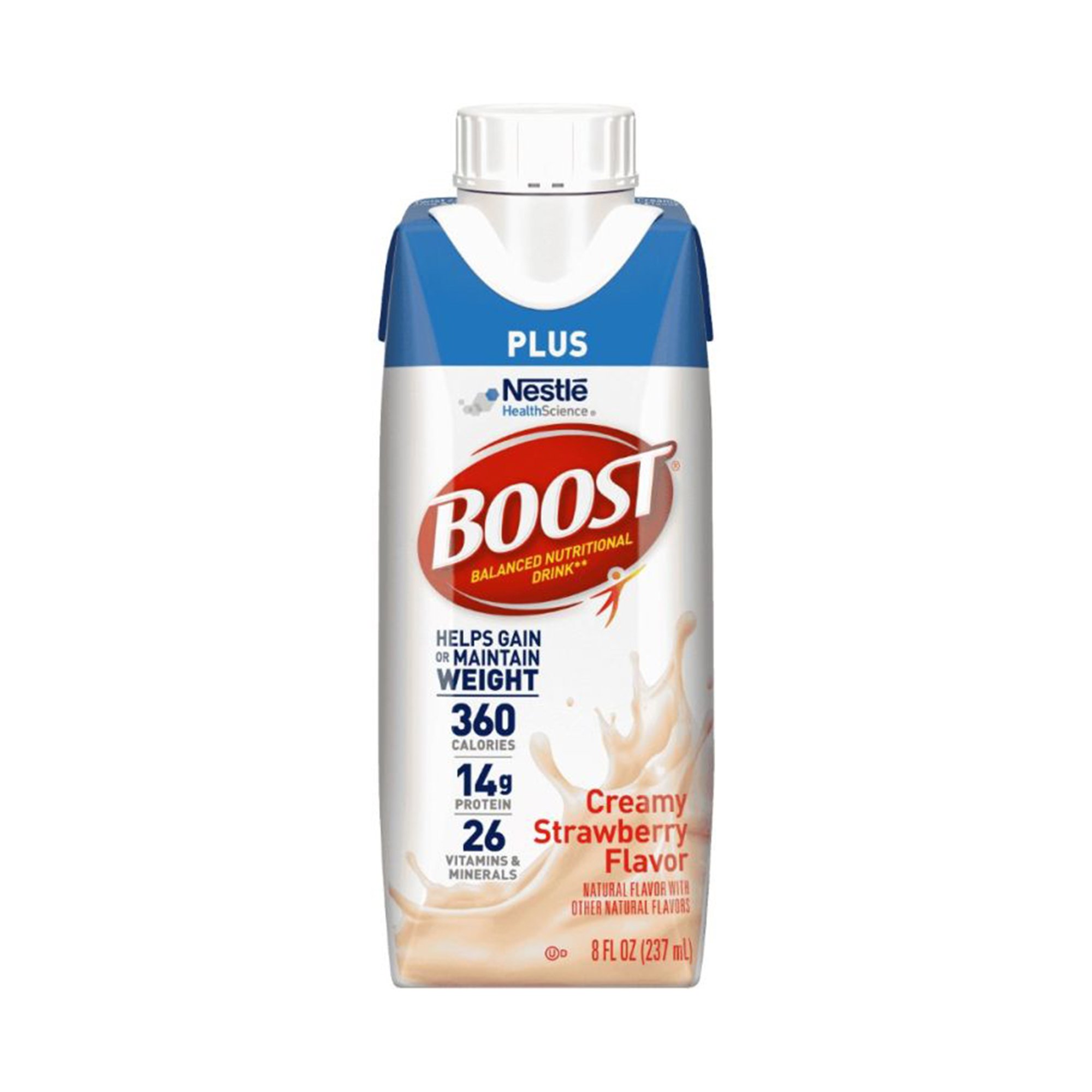 Boost® Plus Strawberry Balanced Nutritional Drink, 8-ounce bottle - Image 2