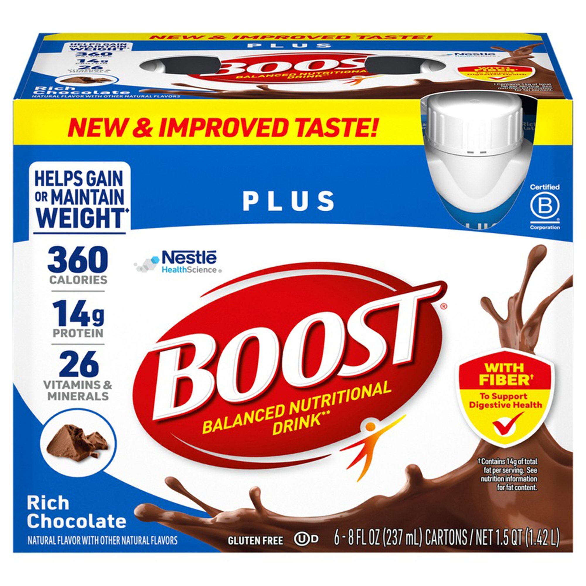 Boost® Plus Vanilla Balanced Nutritional Drink, 8-ounce bottle - Image 2