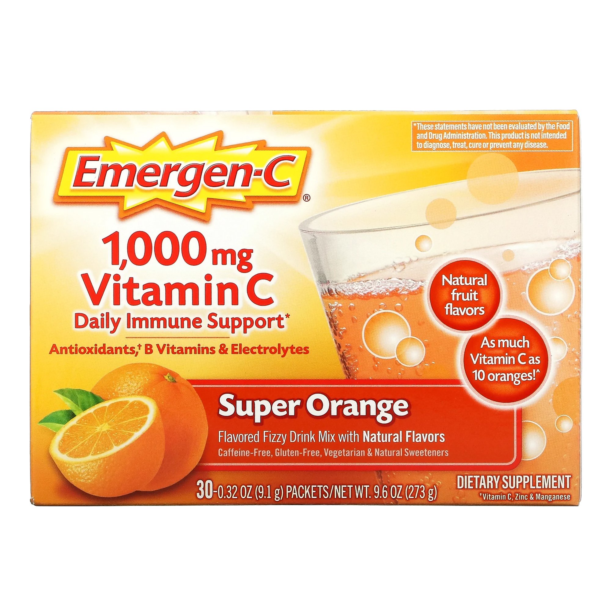 Emergen-C® Vitamin C Daily Immune Support Drink Mix, Super Orange Flavor - Image 2