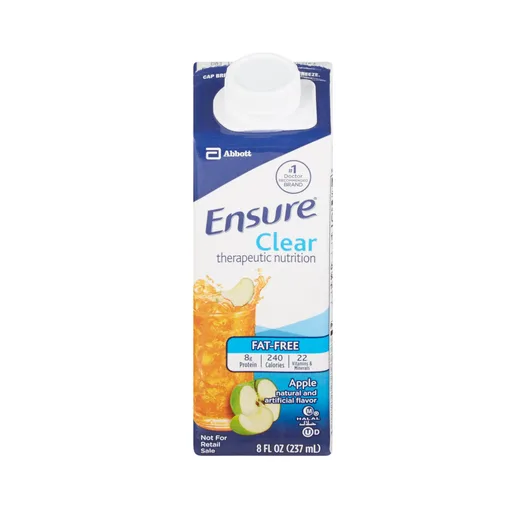 Ensure® Clear Therapeutic Nutrition, Apple, 8-ounce carton
