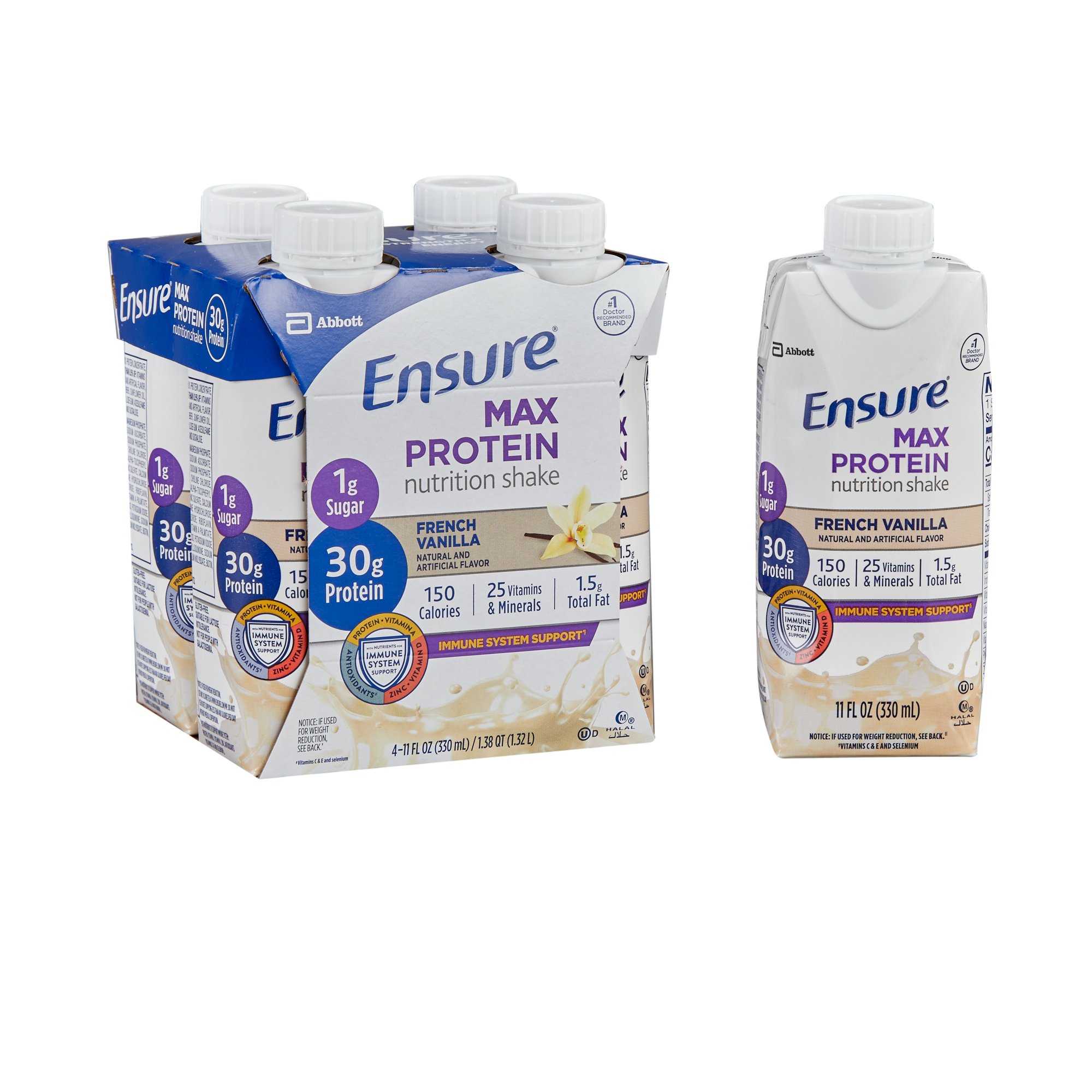 Ensure® Max Protein Nutrition Shake, Vanilla, 11-ounce carton - Image 2