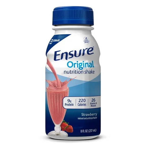 Ensure® Original Nutrition Shake, Strawberry, 8-ounce bottle