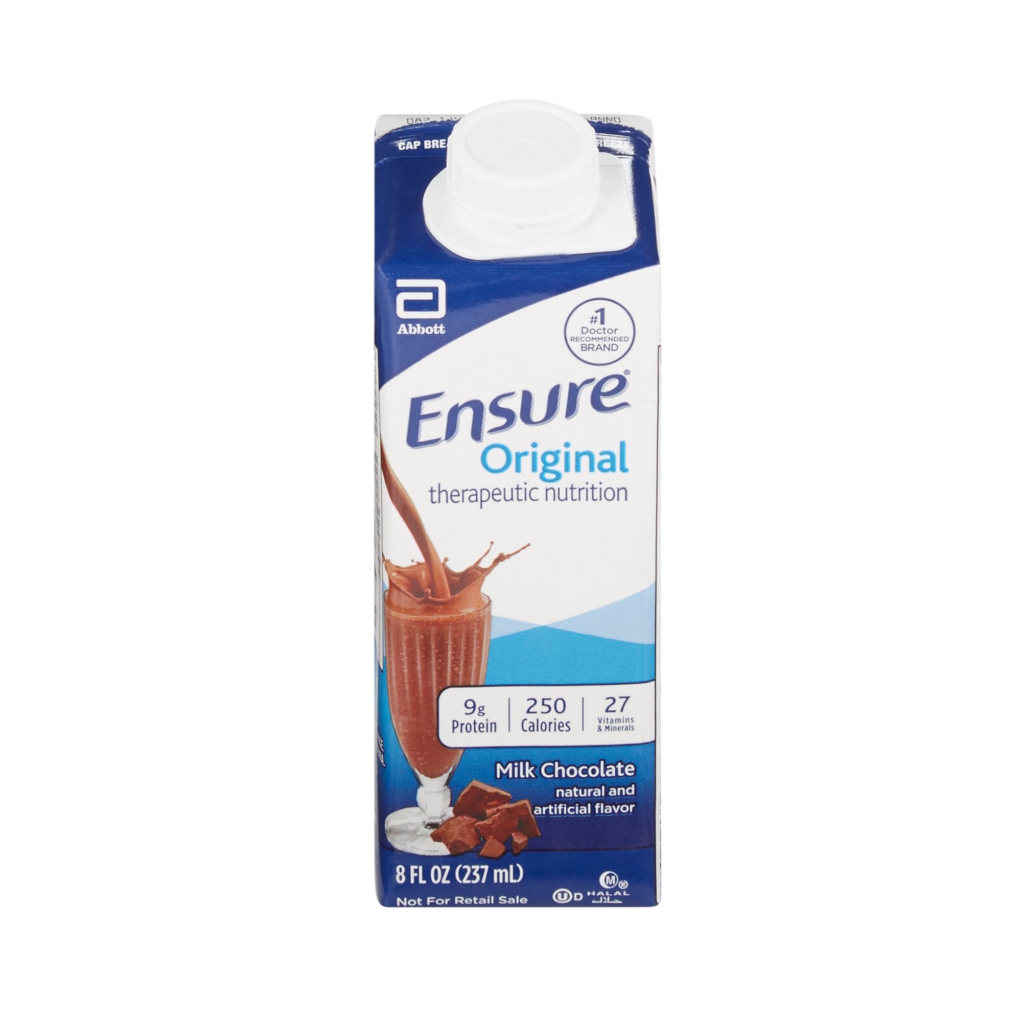 Ensure® Original Therapeutic Nutrition Shake, Chocolate, 8-ounce carton - Image 2