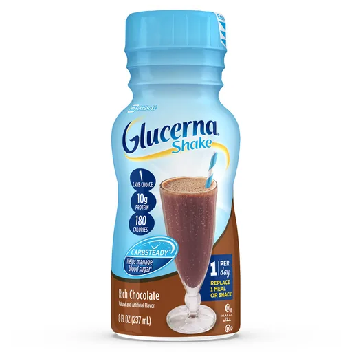 Glucerna® Original Shake, Chocolate Flavor, 8-ounce bottle