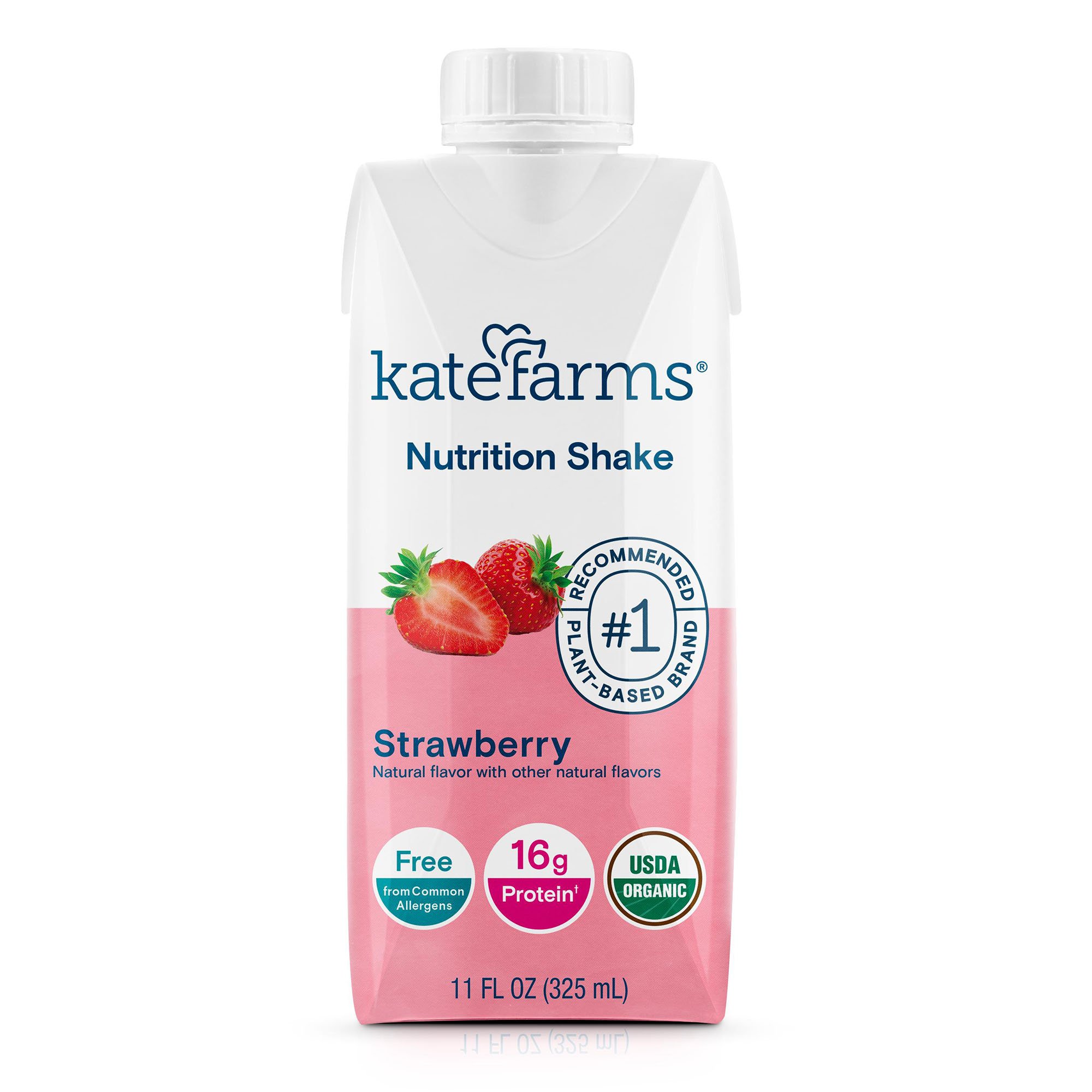 Kate Farms® Nutrition Shake, Strawberry, 11-ounce carton - Image 2