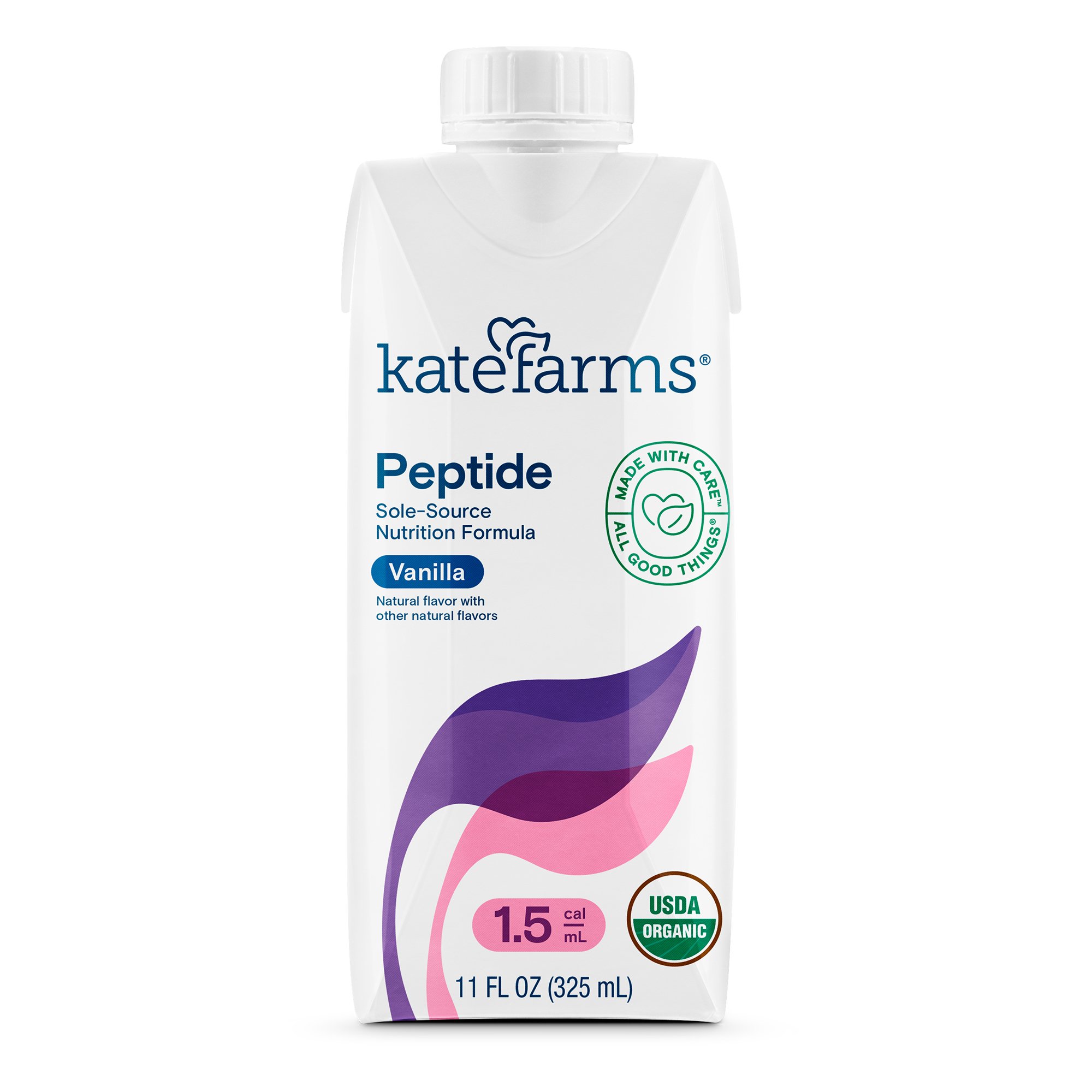 Kate Farms® Peptide 1.5 Vanilla Sole-Source Nutrition Formula, 11-ounce carton - Image 2
