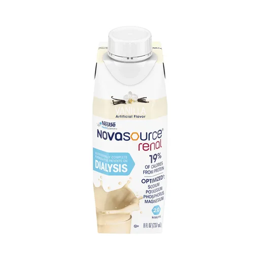 Novasource® Renal Vanilla Formula for Patients on Dialysis, 8-ounce Carton