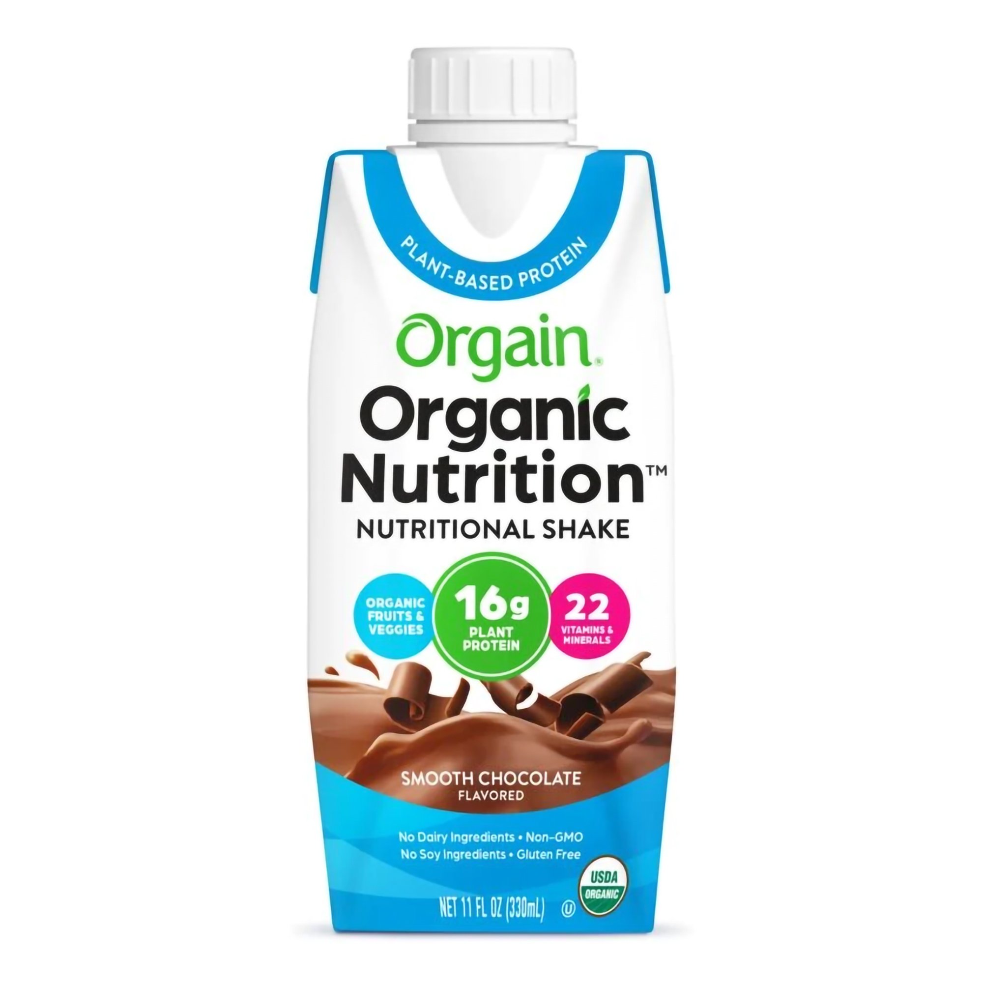 Orgain® Organic Nutrition™ Vegan Chocolate Nutritional Shake, 11-ounce carton - Image 2