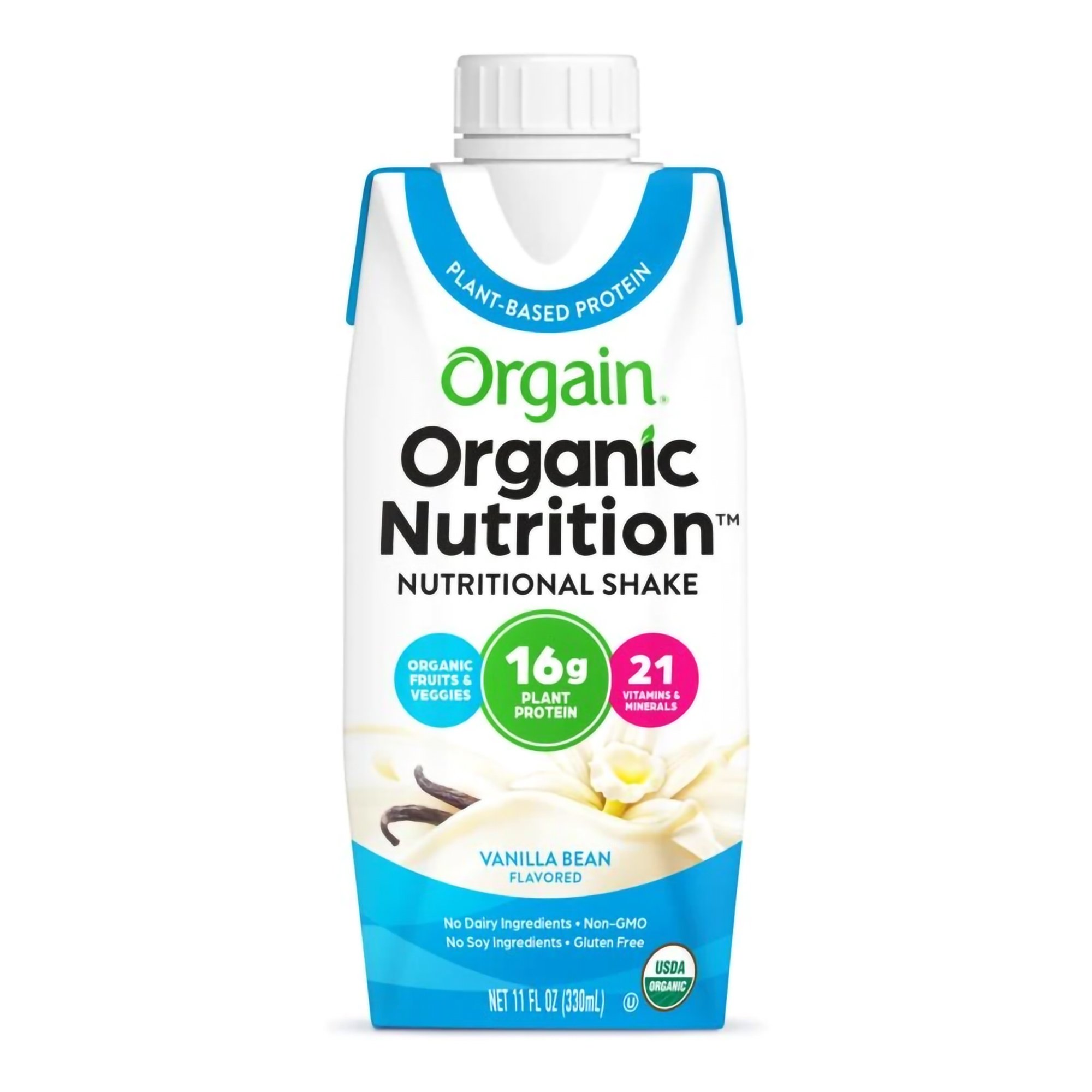 Orgain® Organic Nutrition™ Vegan Vanilla Nutritional Shake, 11-ounce carton - Image 2