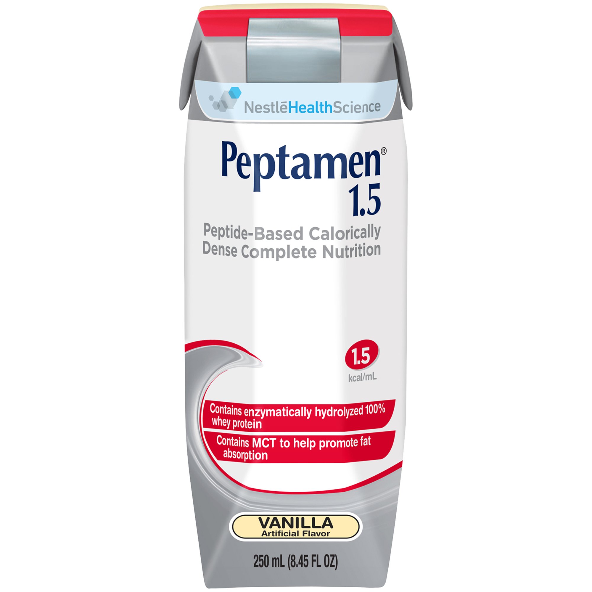 Peptamen® 1.5 Vanilla Peptide-Based Calorically Dense Complete Nutrition, 250 mL - Image 2