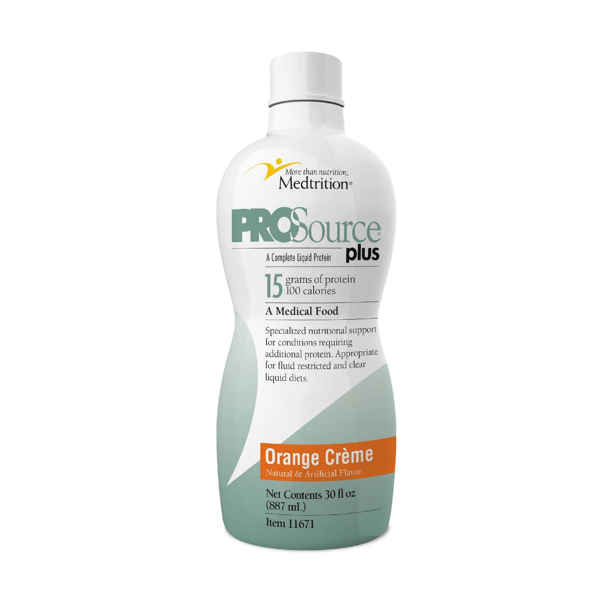 ProSource® Plus Orange Crème Collagen and Whey Protein Formula, 32-ounce Bottle - Image 2