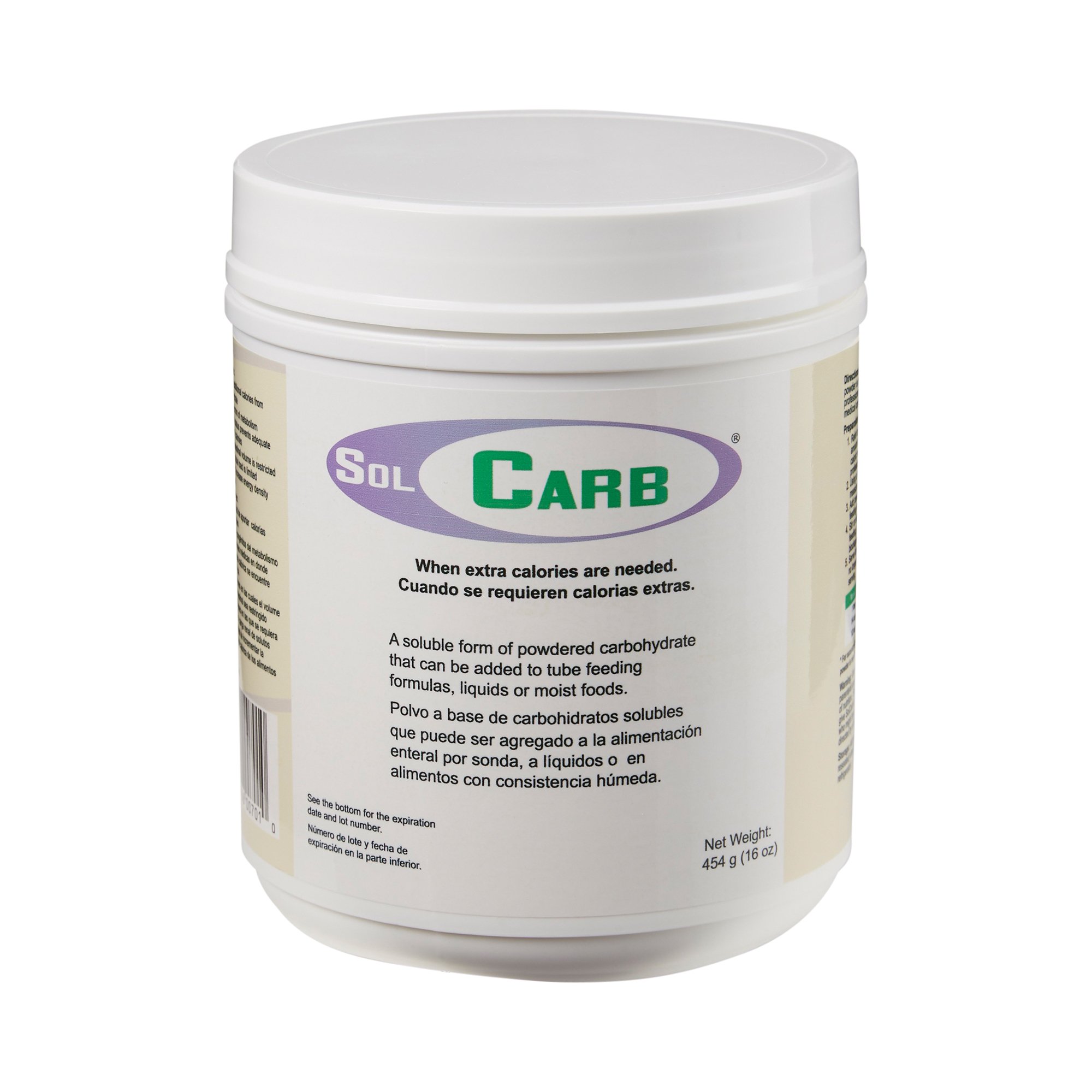 SolCarb® Soluble Form of Powdered Carbohydrate, 454 Gram Jar - Image 2