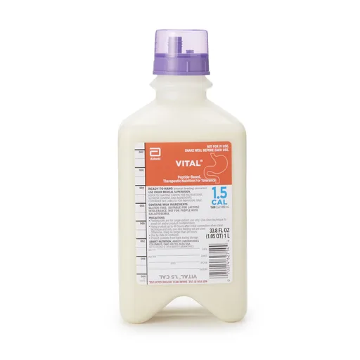 Vital® 1.5 Cal Vanilla Peptide-Based Nutrition for Ages 14+, 1 liter container
