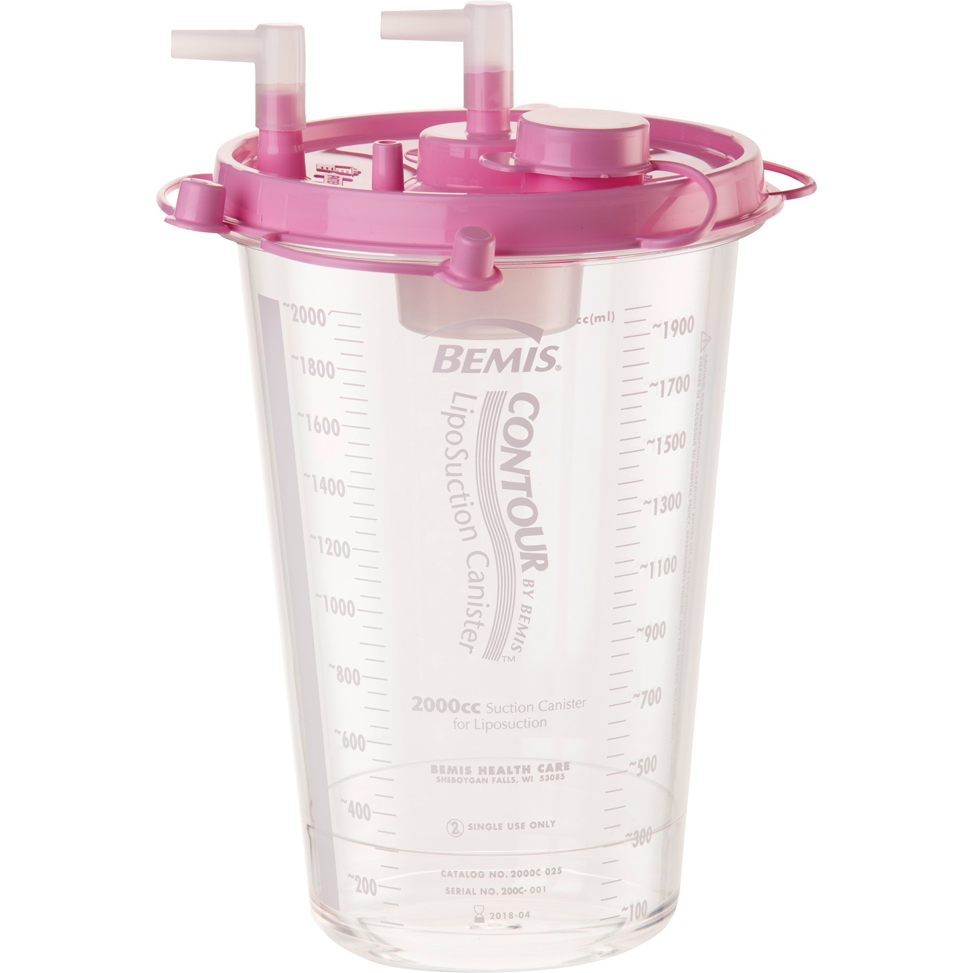 Contour™ Liposuction Canister for use with Bemis Quick-Drain™ Systems, 2000 mL