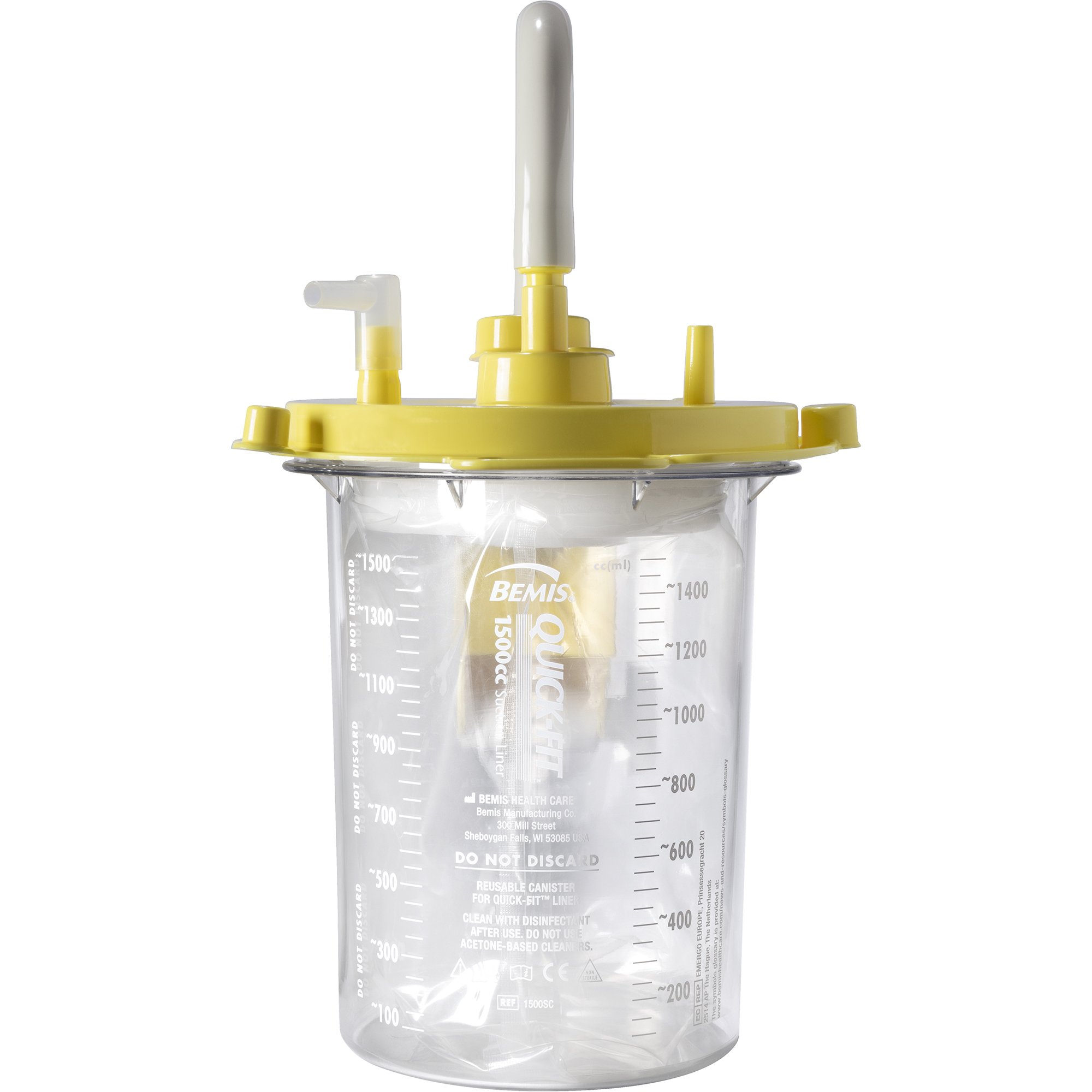 Quick-Fit™ Outer Suction Canister without Lid, 1500 mL - Image 2