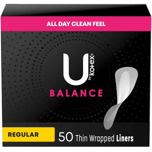 U™ by Kotex® Balance Thin Wrapped Panty Liners, Regular