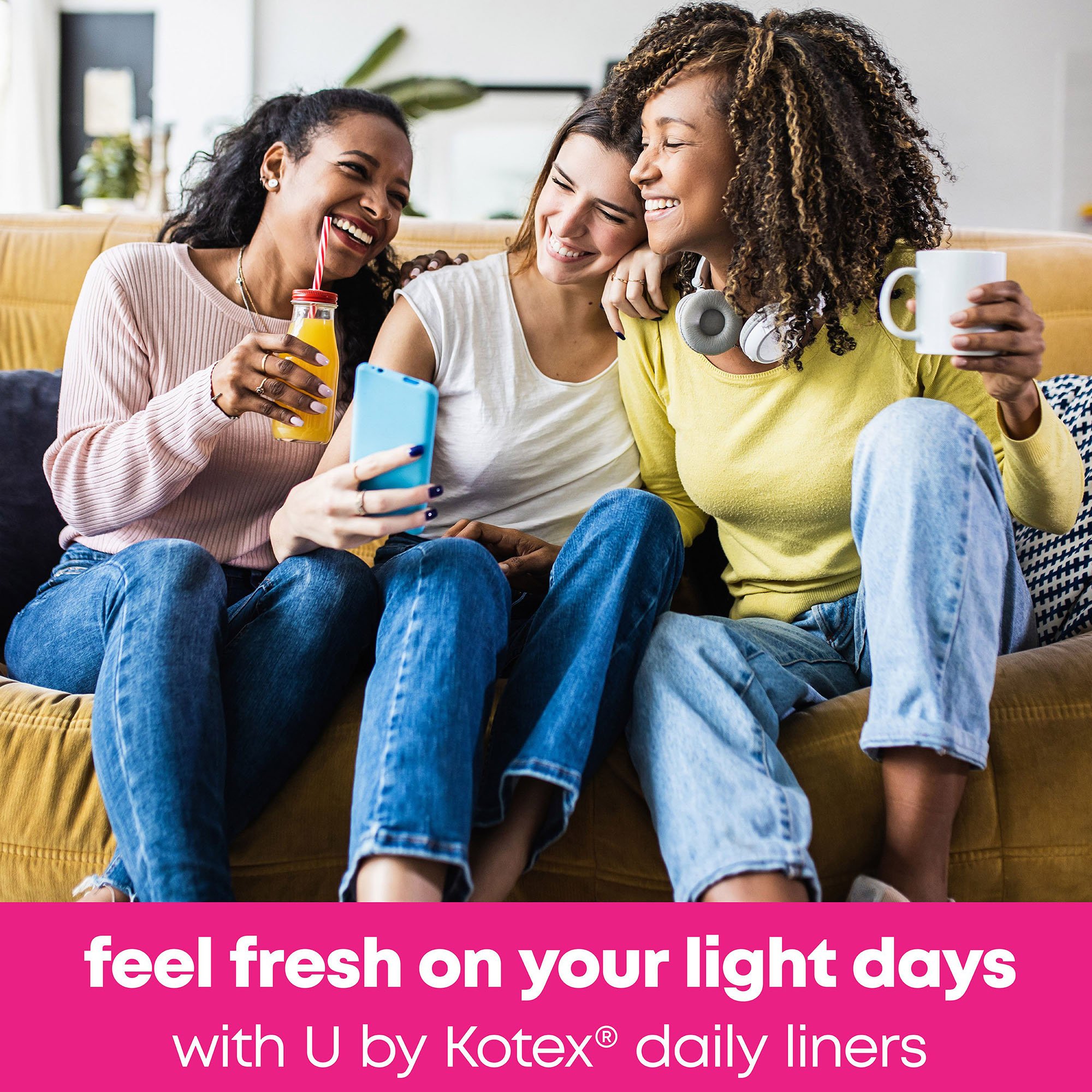 U™ by Kotex® Balance Thin Wrapped Panty Liners, Regular - Image 5