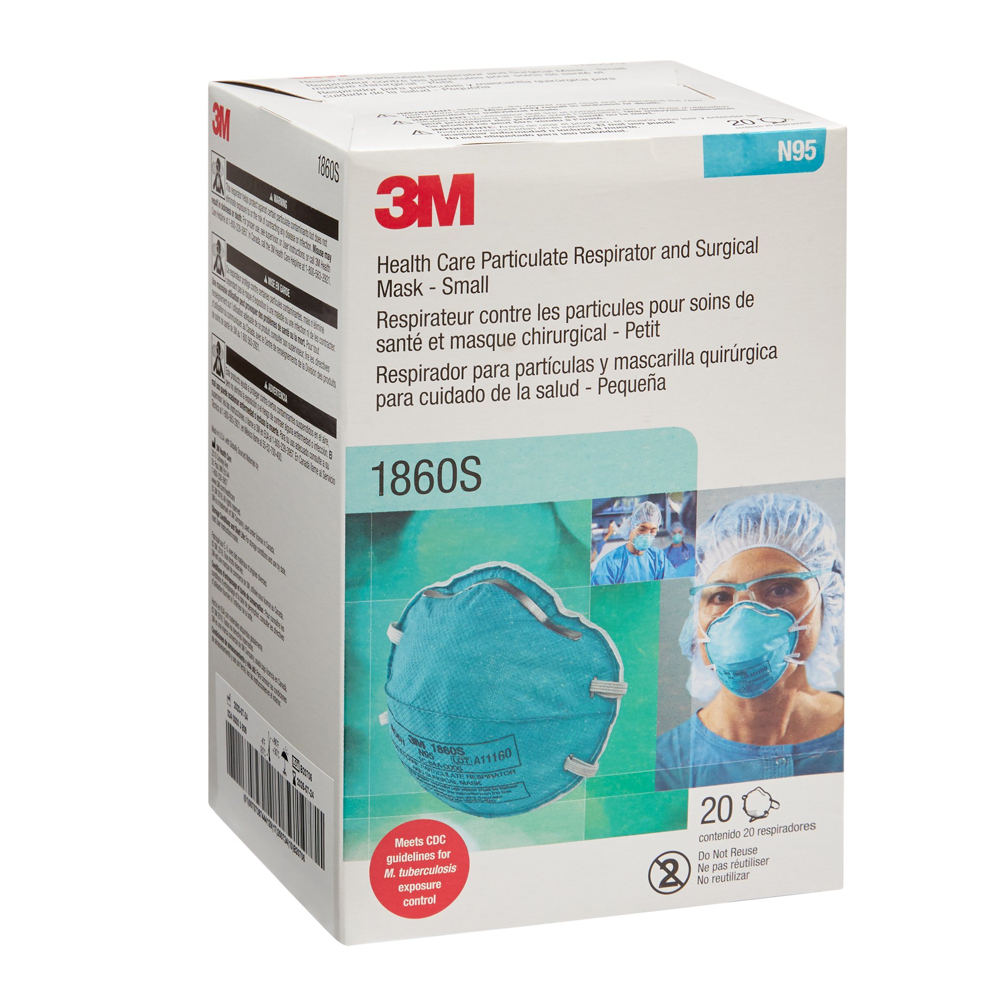 3M Particulate Respirator and Surgical Mask, Small - Image 3