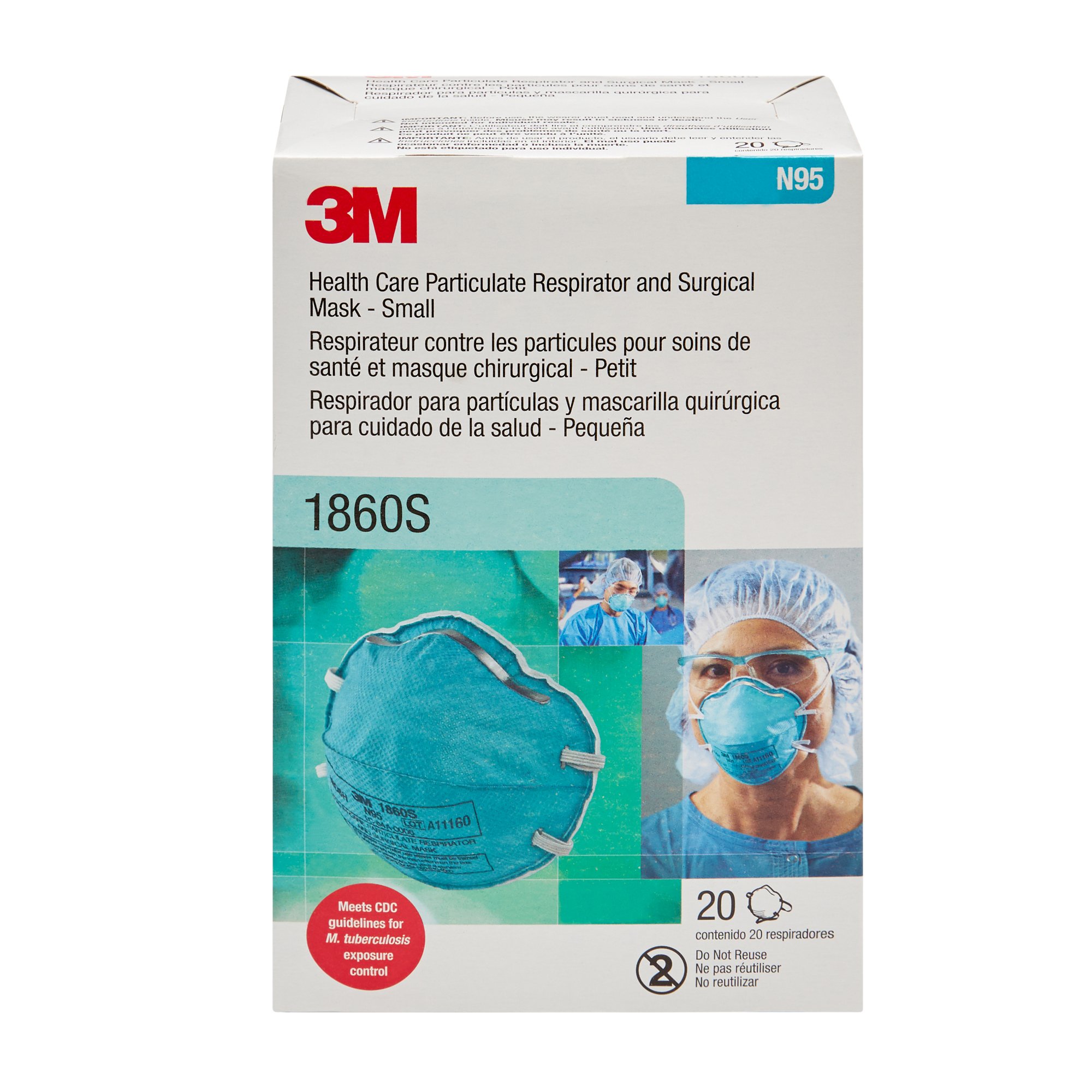 3M Particulate Respirator and Surgical Mask, Small - Image 4