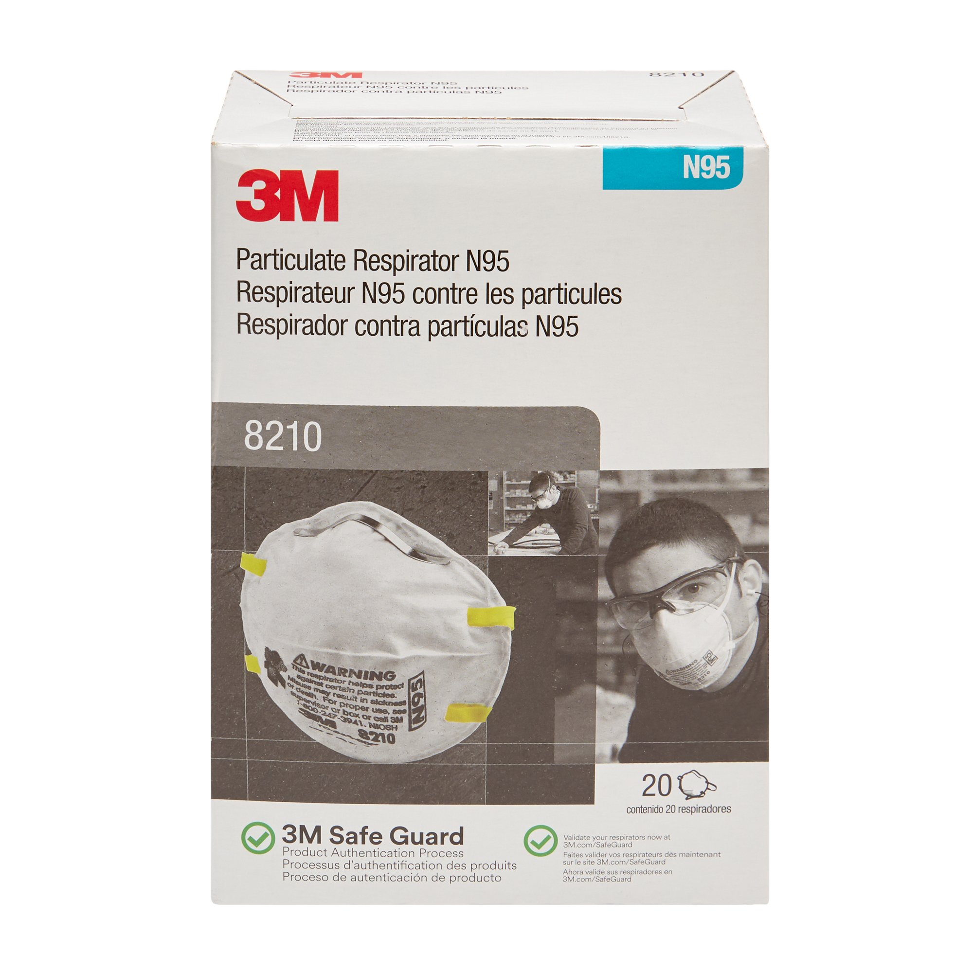 3M Industrial N95 Particulate Respirator Mask, 1 Size - Image 3