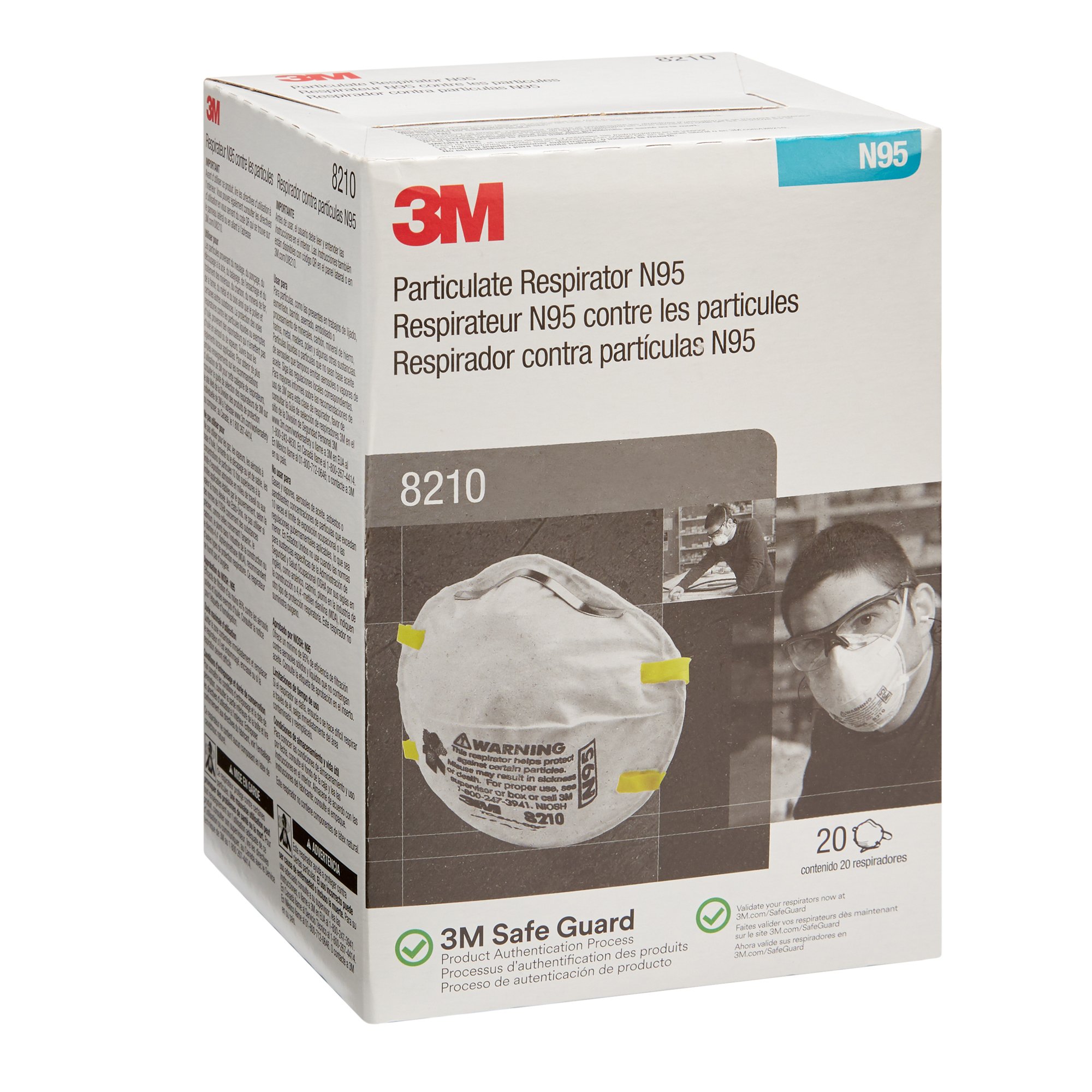 3M Industrial N95 Particulate Respirator Mask, 1 Size - Image 4