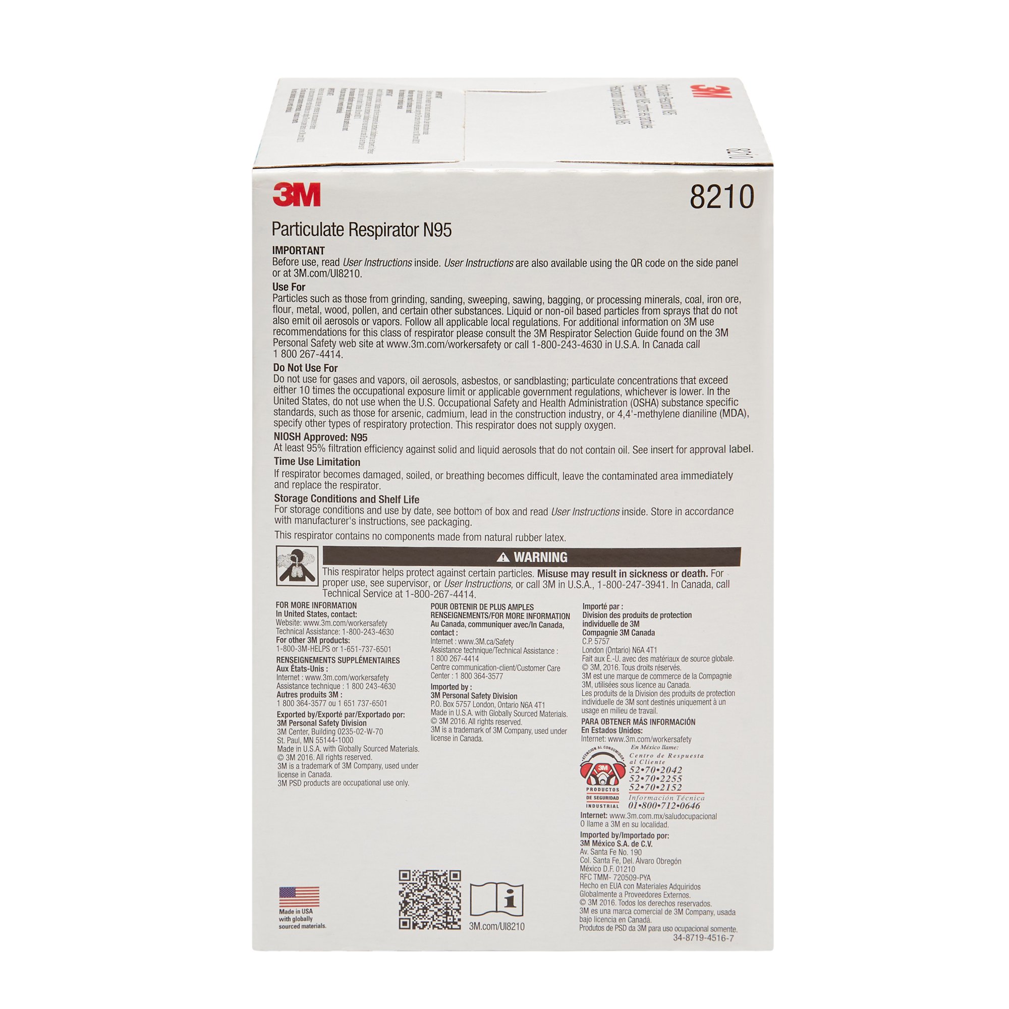 3M Industrial N95 Particulate Respirator Mask, 1 Size - Image 5