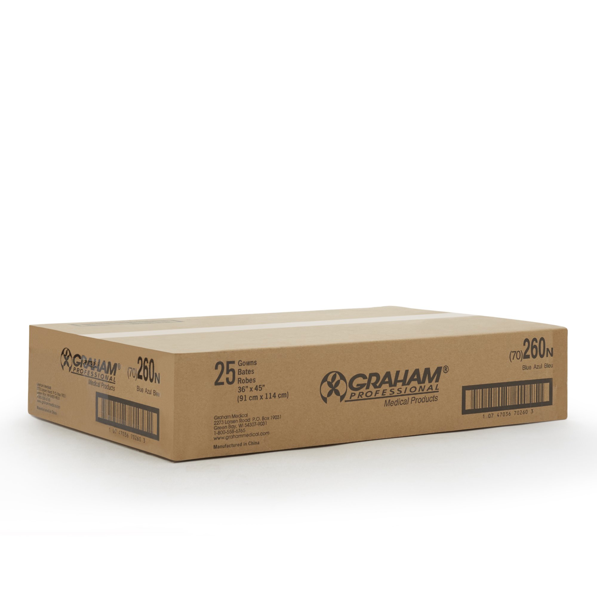 Graham Medical Patient Exam Gown, Extra Large, Blue - Image 4