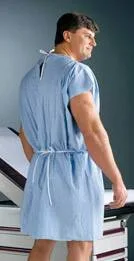 Graham Medical Patient Exam Gown, Medium/Large, Blue