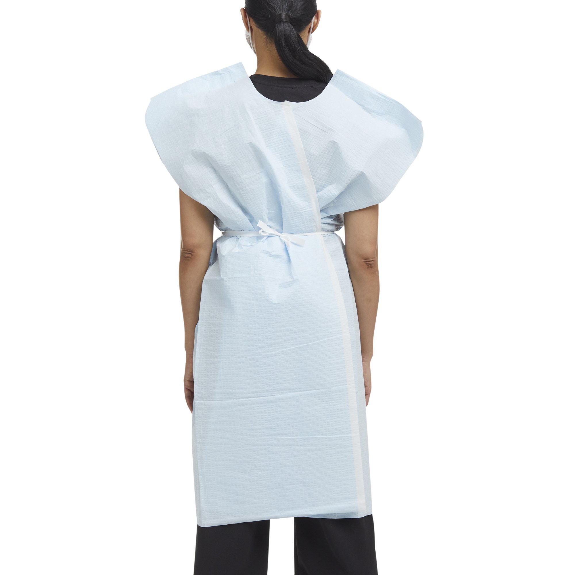 Graham Medical Patient Exam Gown, Medium/Large, Blue - Image 2