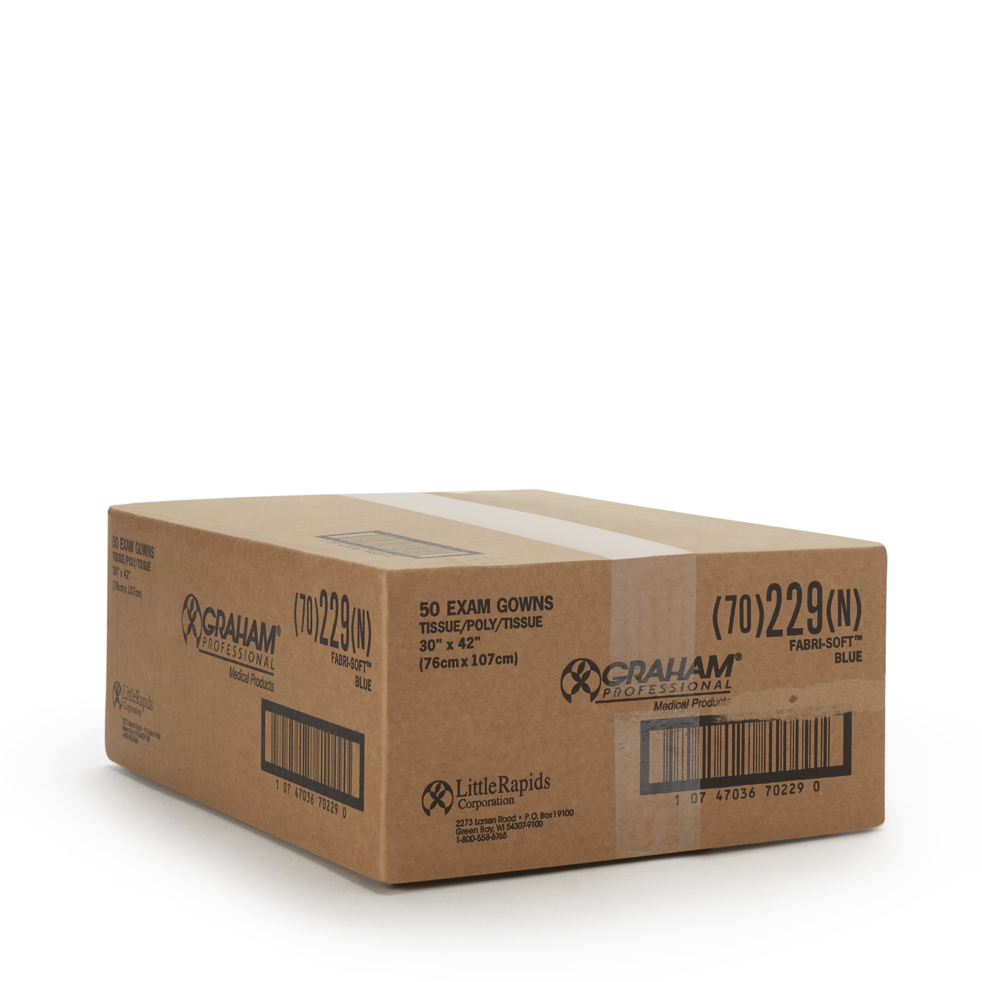 Graham Medical Patient Exam Gown, Medium/Large, Blue - Image 4