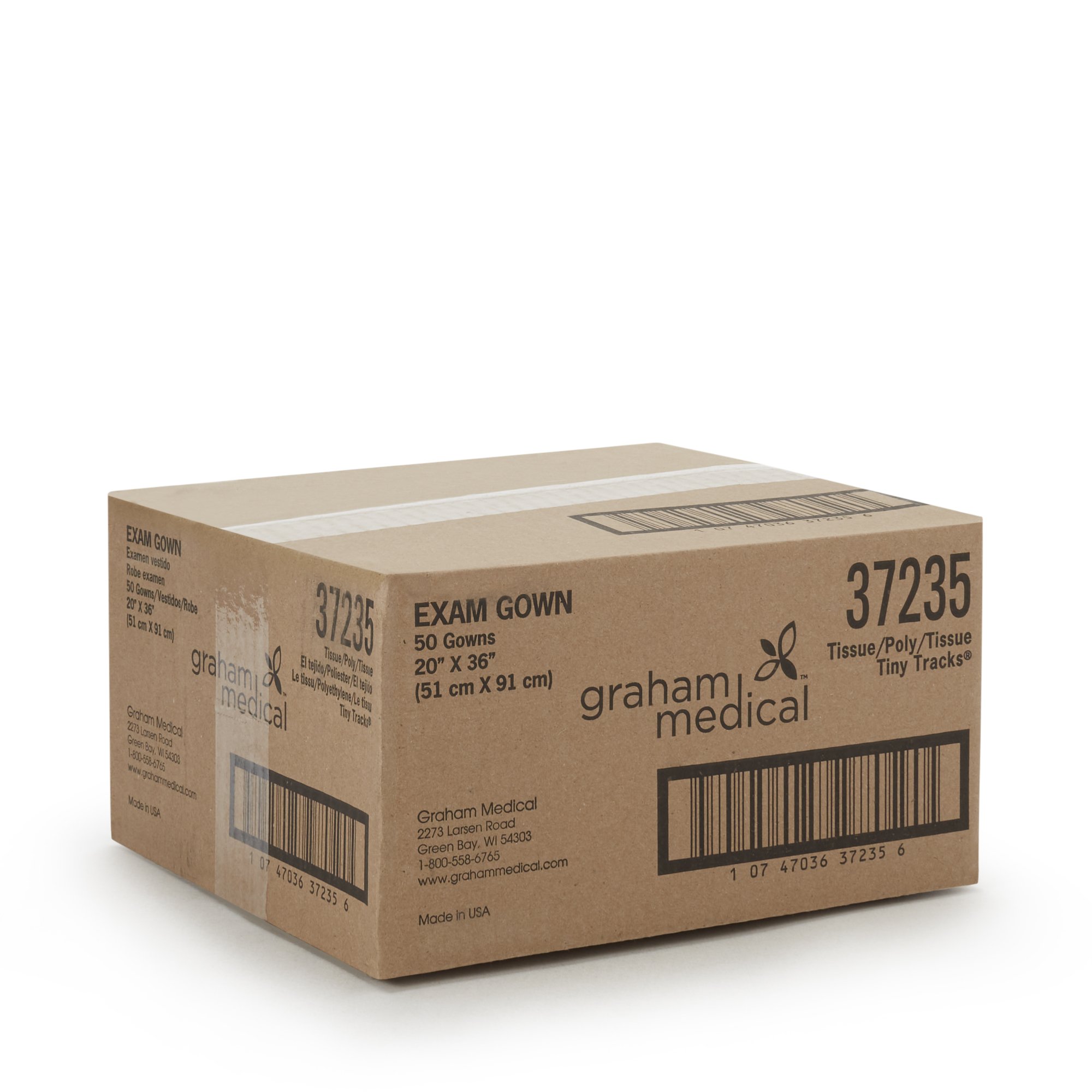 Graham Medical Tiny Tracks® Print Pediatric Exam Gown - Image 4