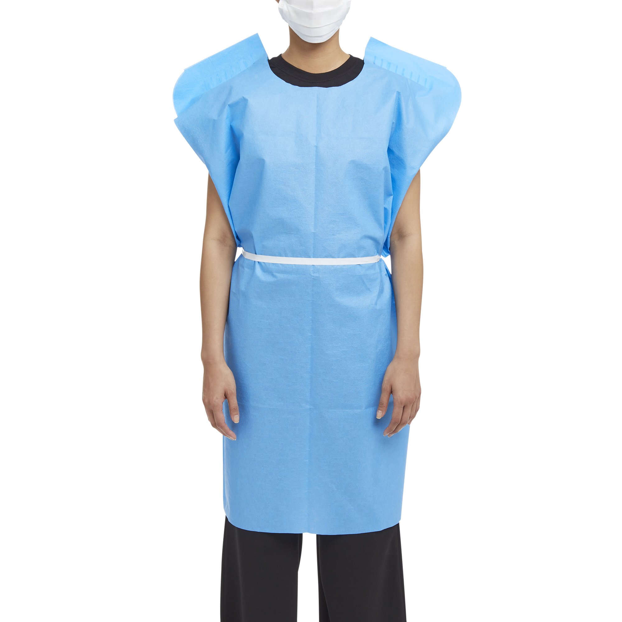 McKesson Patient Exam Gown, One Size Fits Most, Blue