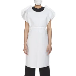McKesson Patient Exam Gown, One Size Fits Most, White