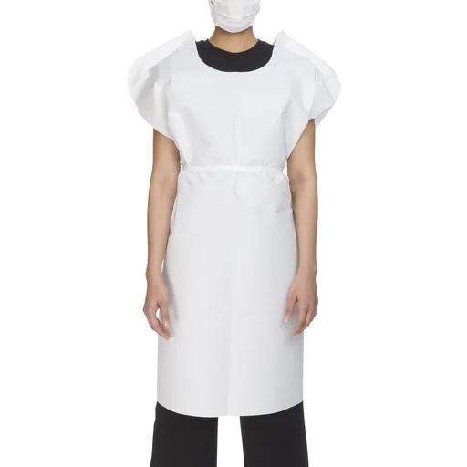 McKesson Patient Exam Gown, One Size Fits Most, White