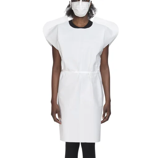McKesson Patient Exam Gown, One Size Fits Most, White