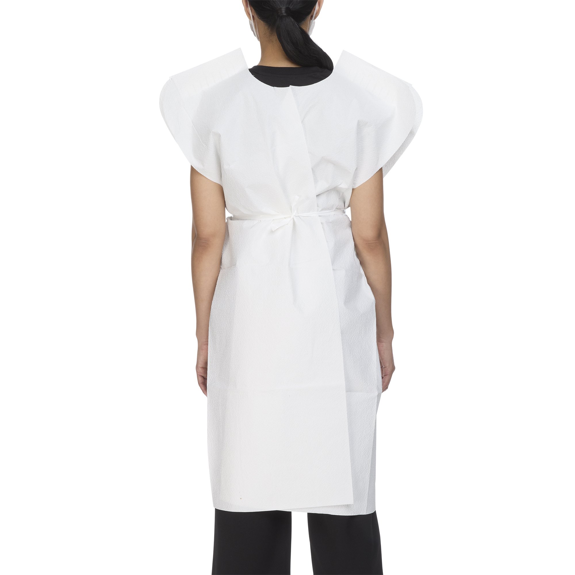 McKesson Patient Exam Gown, One Size Fits Most, White - Image 2