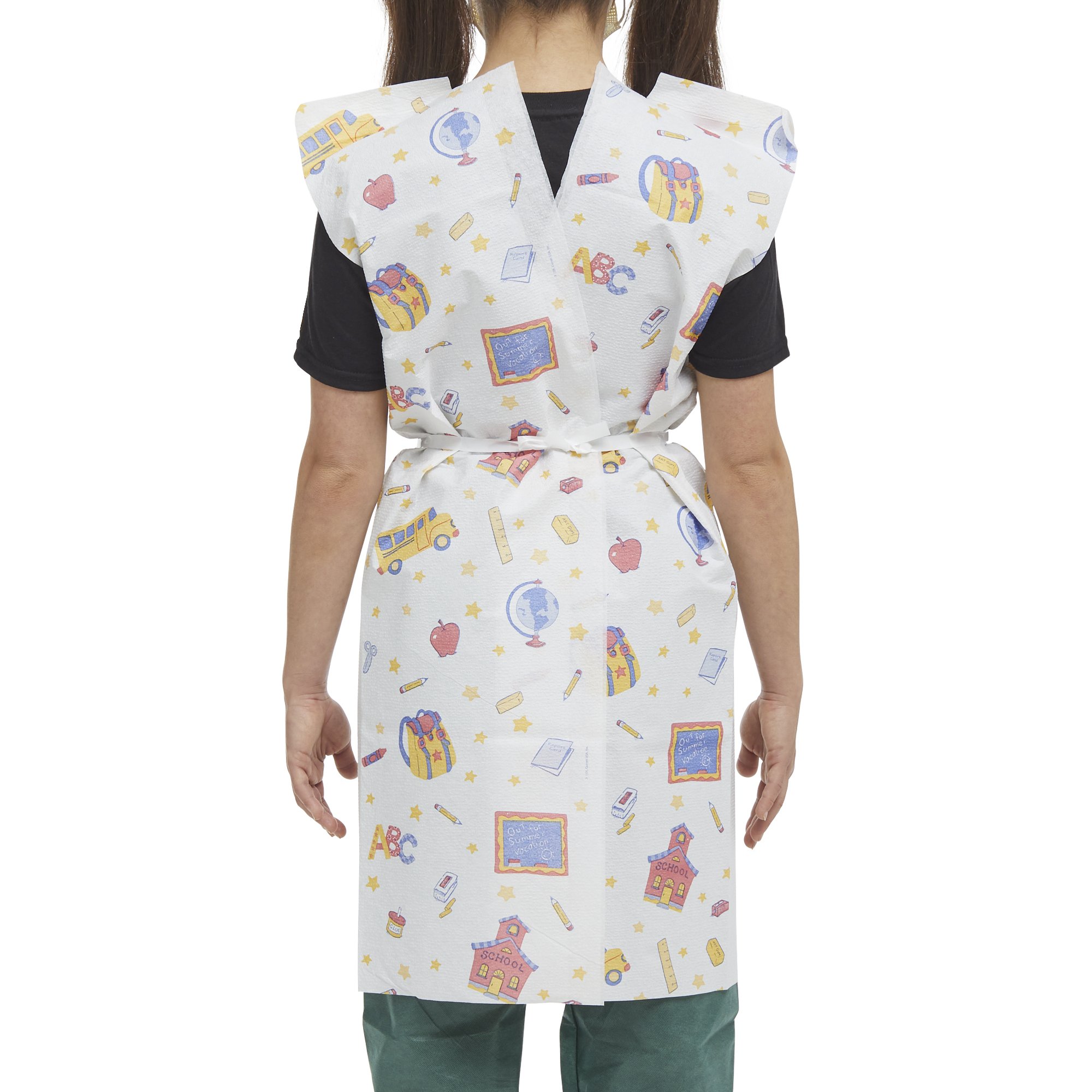 McKesson Pediatric Exam Gown, Medium, School Time Print - Image 2