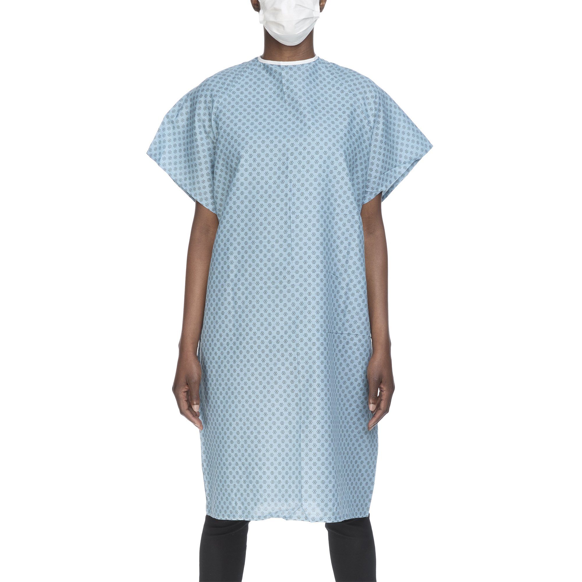 Reusable Patient Exam Gown, One Size Fits Most, Blue