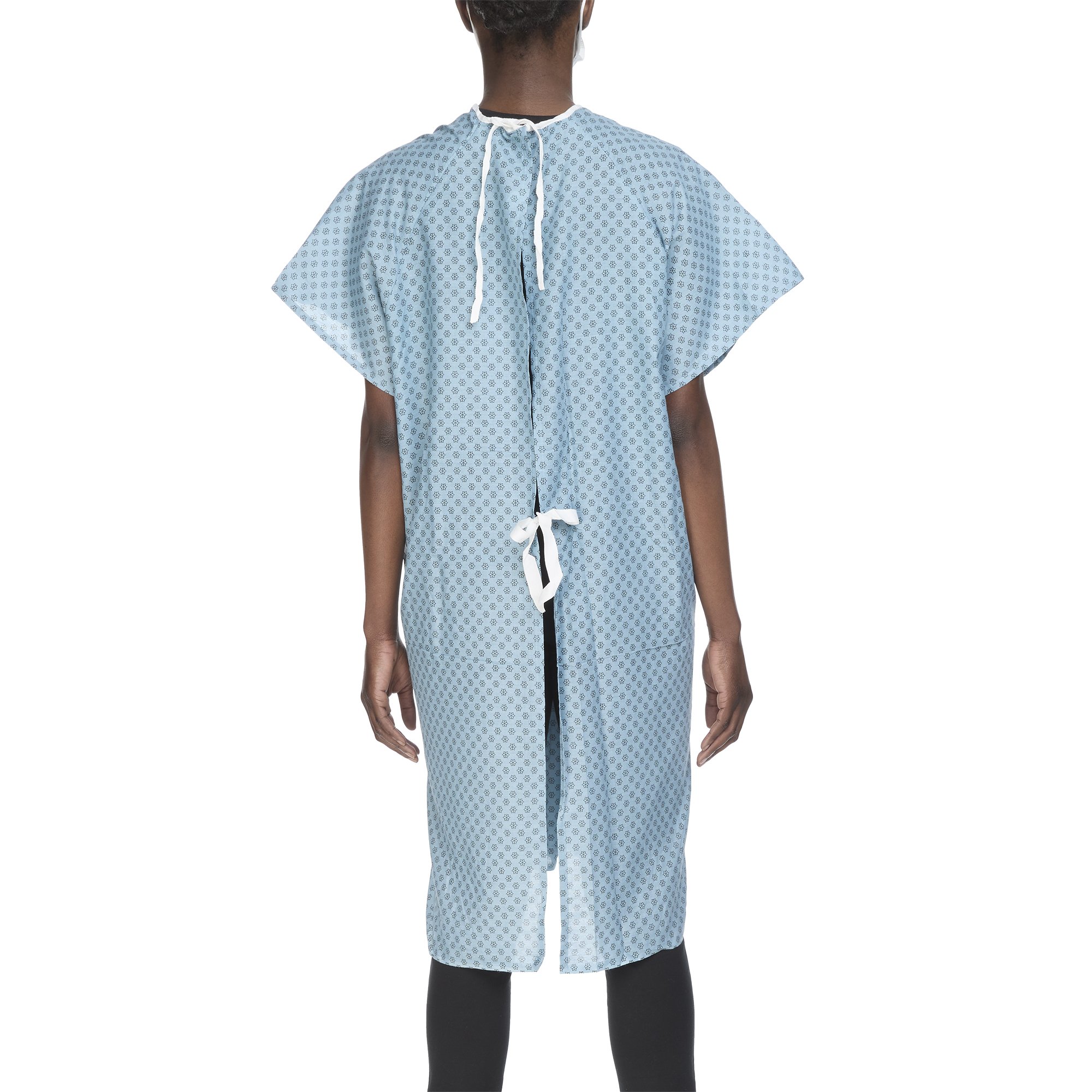 Reusable Patient Exam Gown, One Size Fits Most, Blue - Image 2