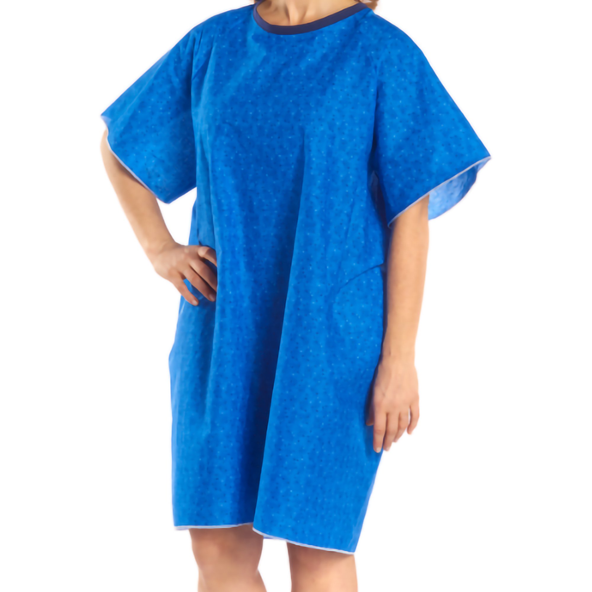 Reusable TieBack™ Patient Exam Gown, One Size Fits Most, Blue Marble Print