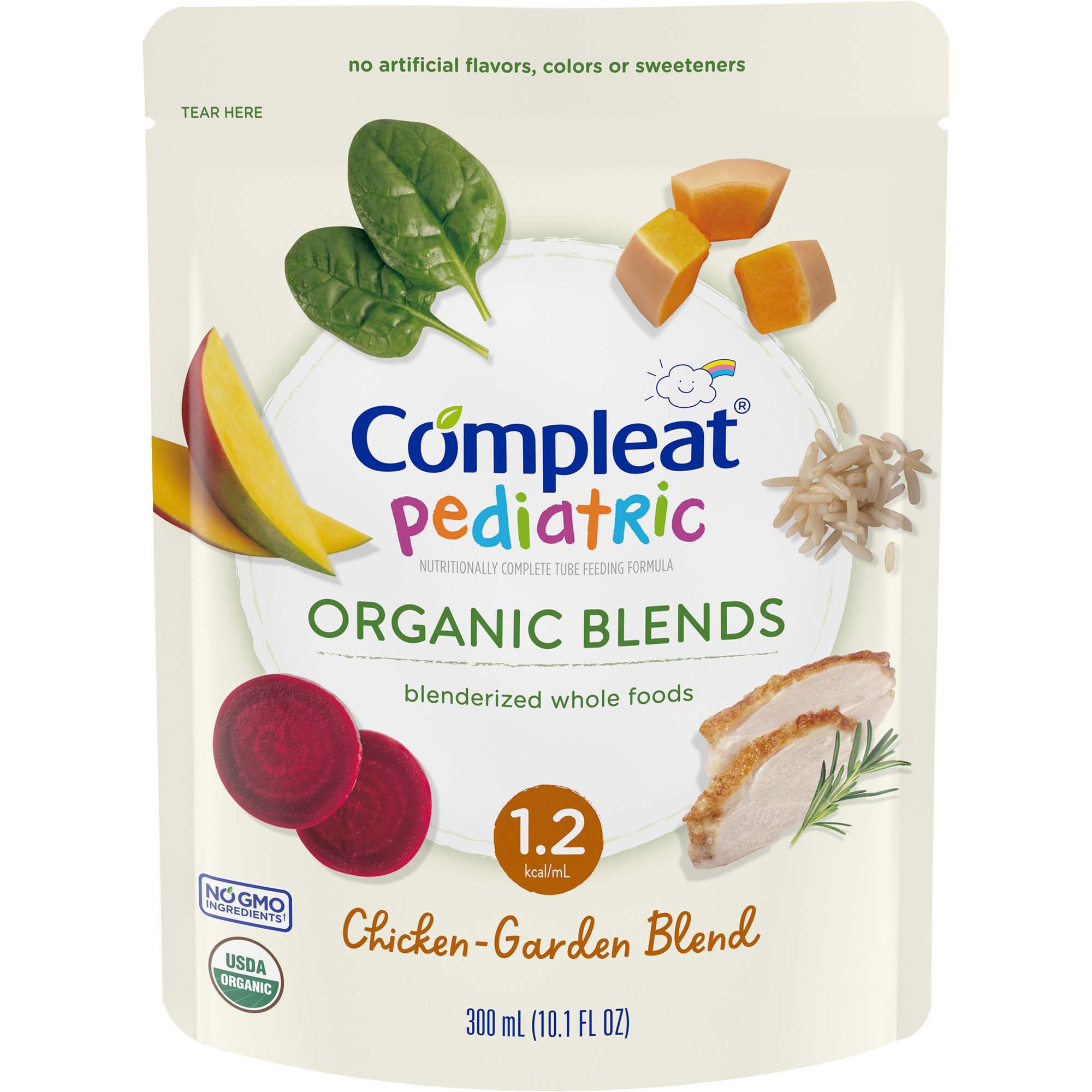 Compleat® Pediatric Organic Blends Tube Feeding Formula, Chicken-Garden, Non-GMO - Image 2