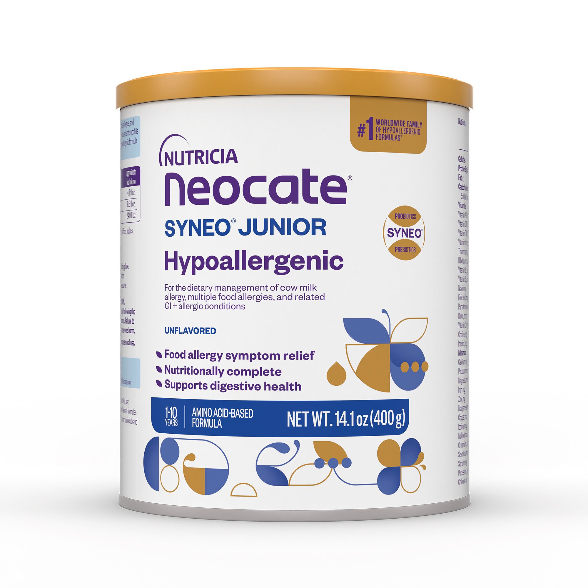 Neocate® Syneo® Junior Hypoallergenic Amino Acid-Based Formula, 14.1-ounce can - Image 2