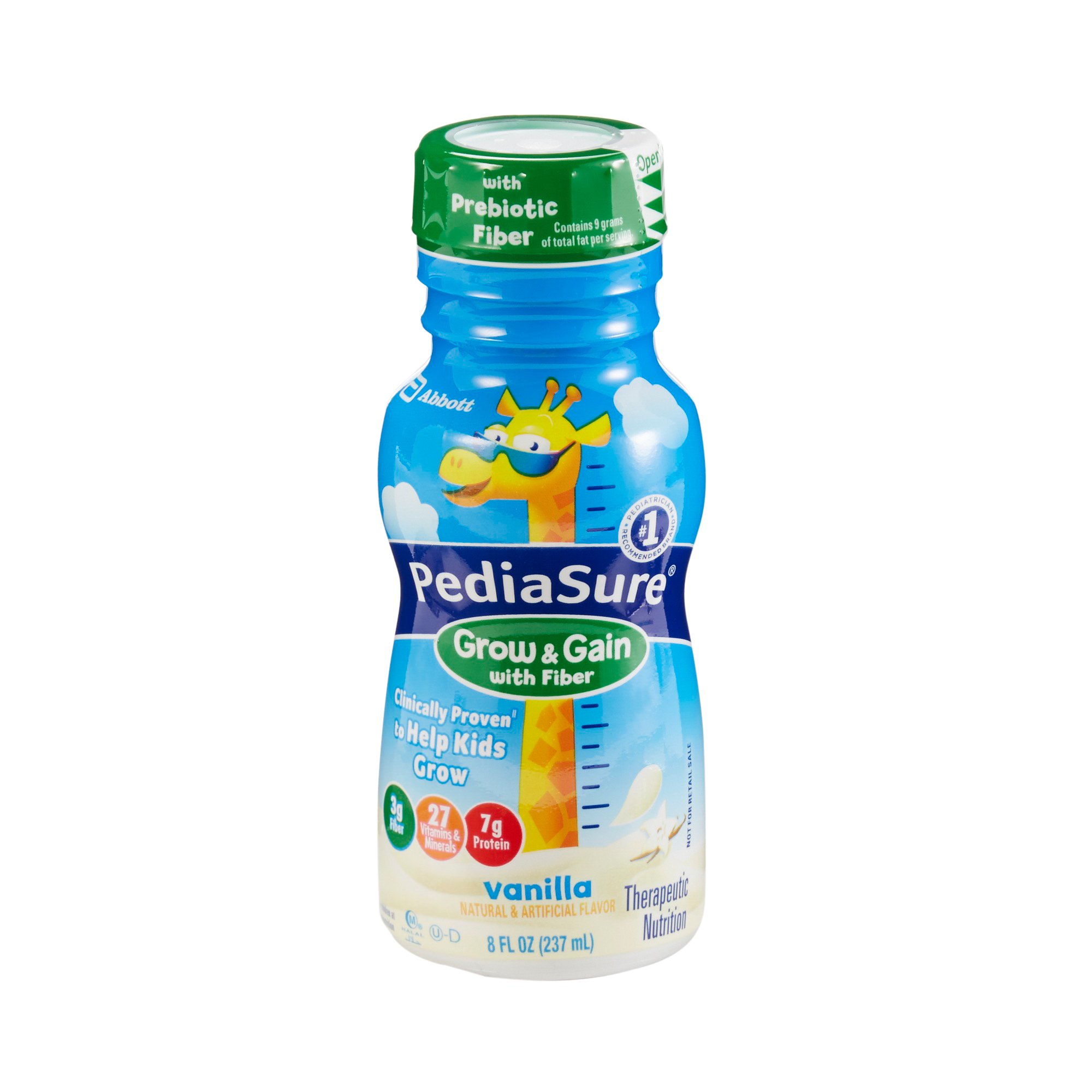 PediaSure Grow & Gain With Fiber Therapeutic Nutrition, Vanilla, 8-ounce Bottle - Image 2