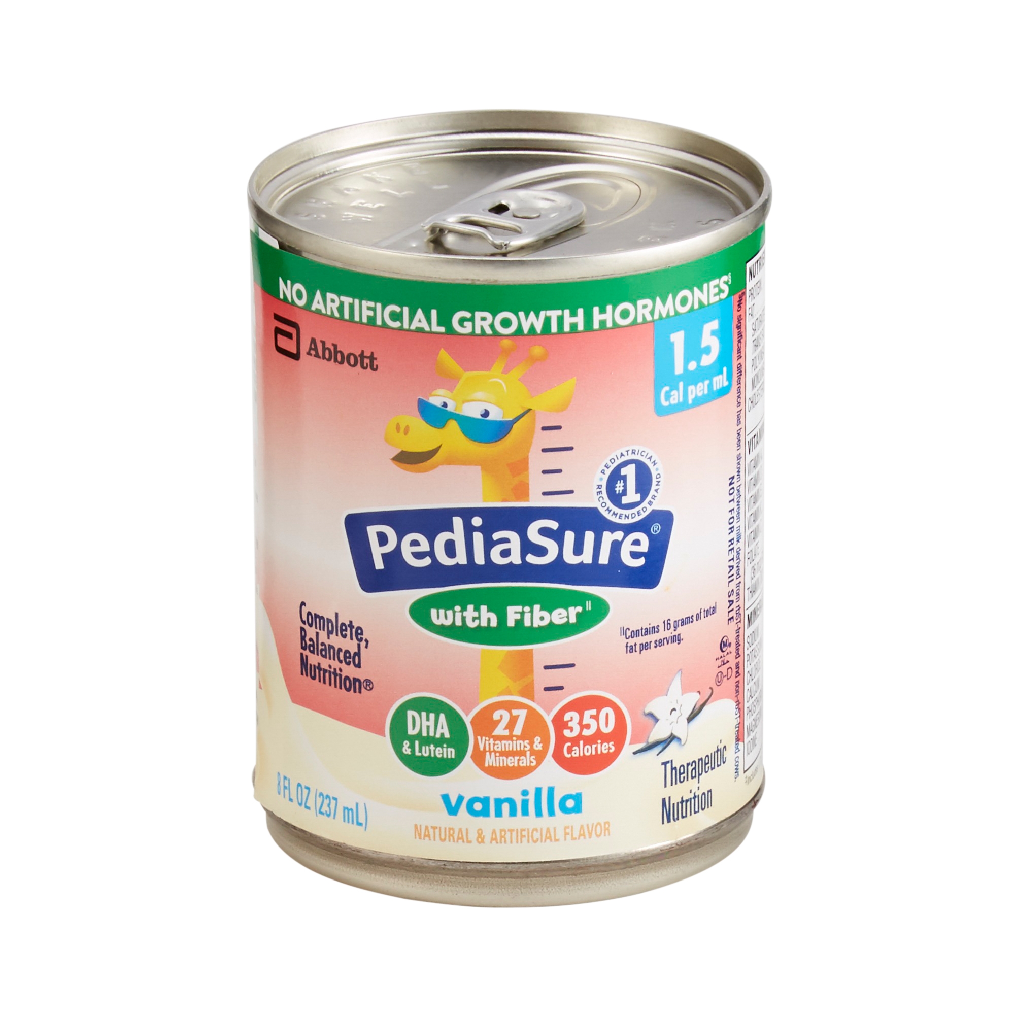 PediaSure® 1.5 Cal with Fiber Therapeutic Nutrition, Vanilla, 8-ounce Can - Image 2