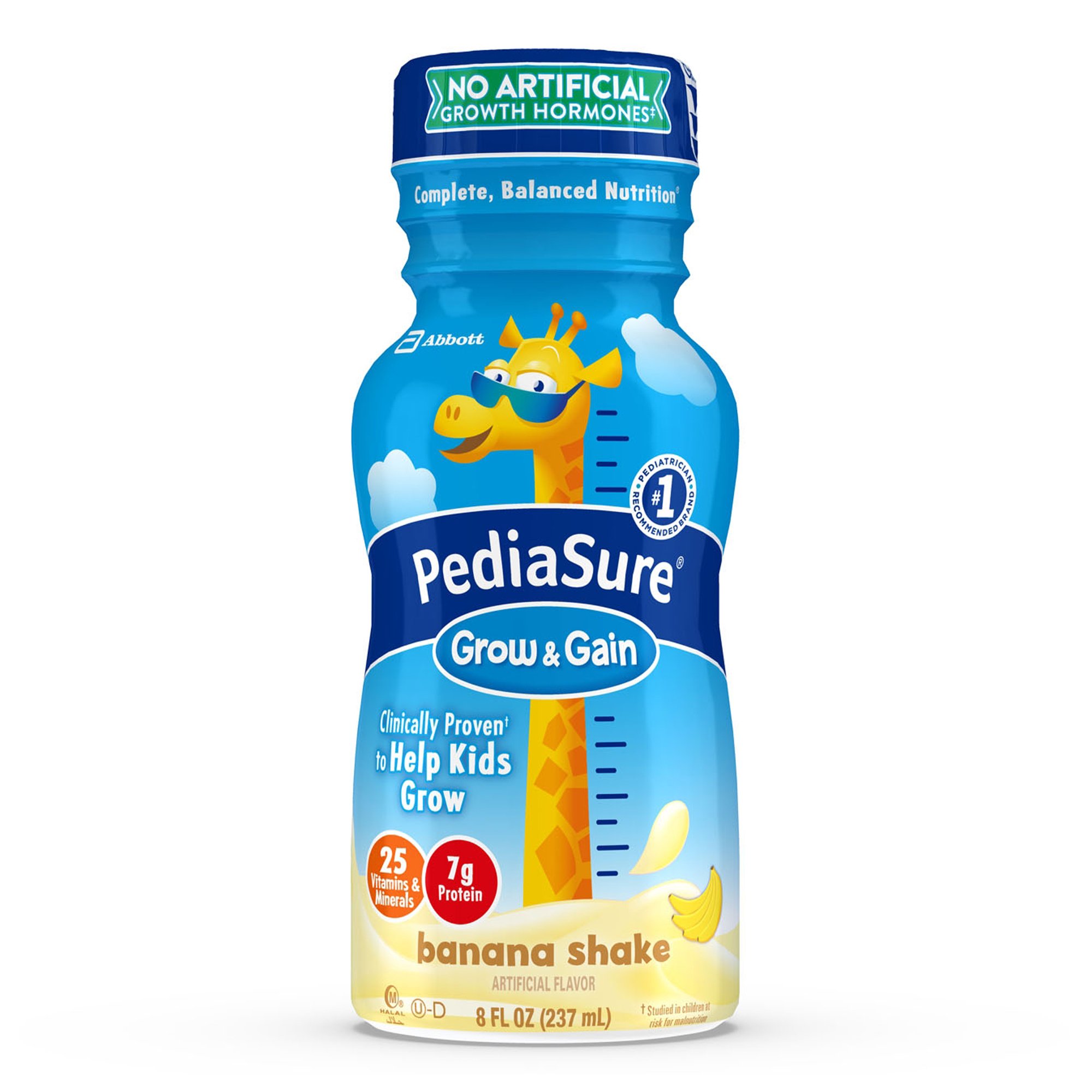 PediaSure® Grow & Gain Banana Shake, 8-ounce bottle - Image 2