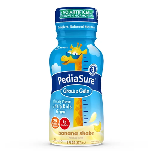 PediaSure® Grow & Gain Banana Shake, 8-ounce bottle
