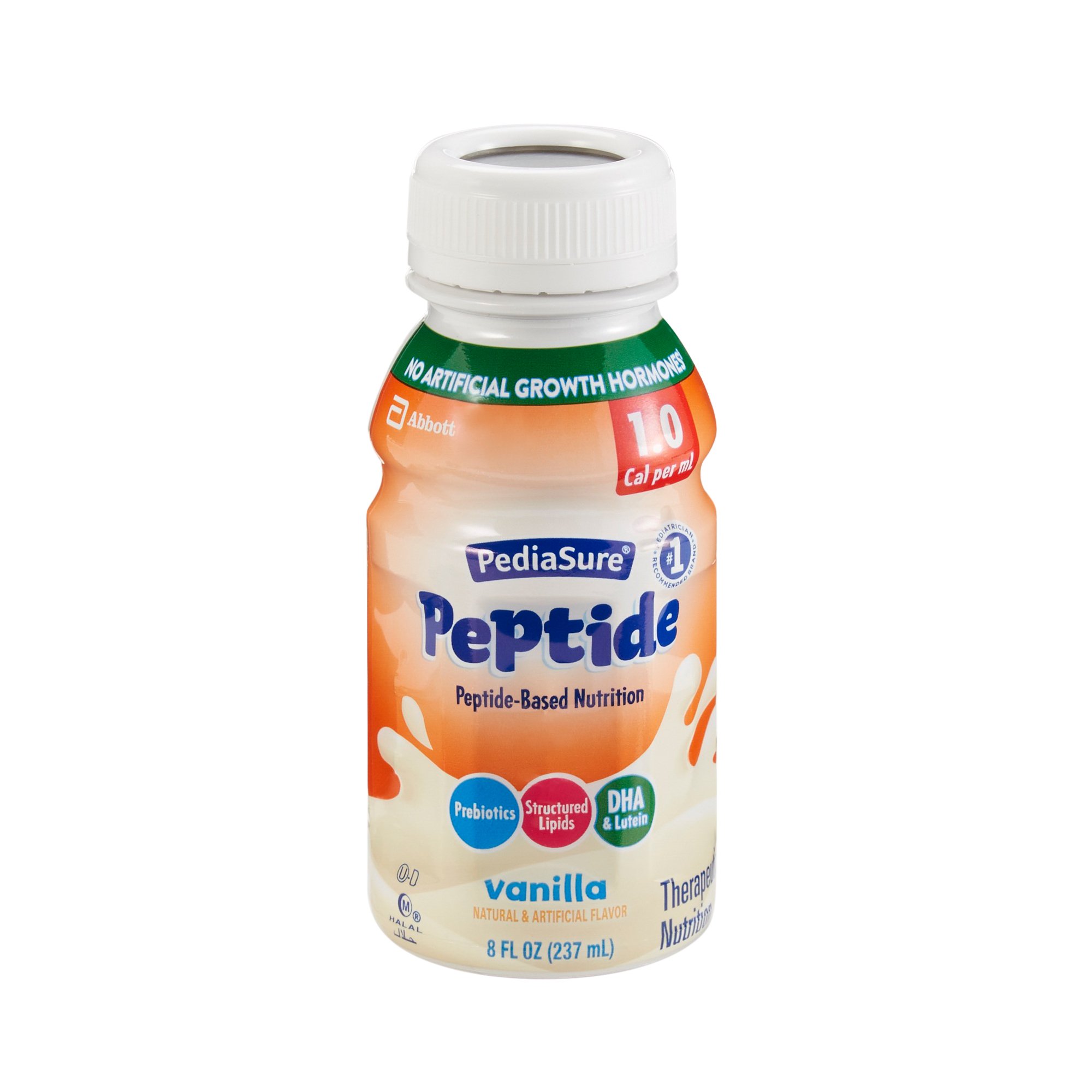 PediaSure® Peptide 1.0 Cal Peptide-Based Nutrition, Vanilla, 8-ounce bottle - Image 2