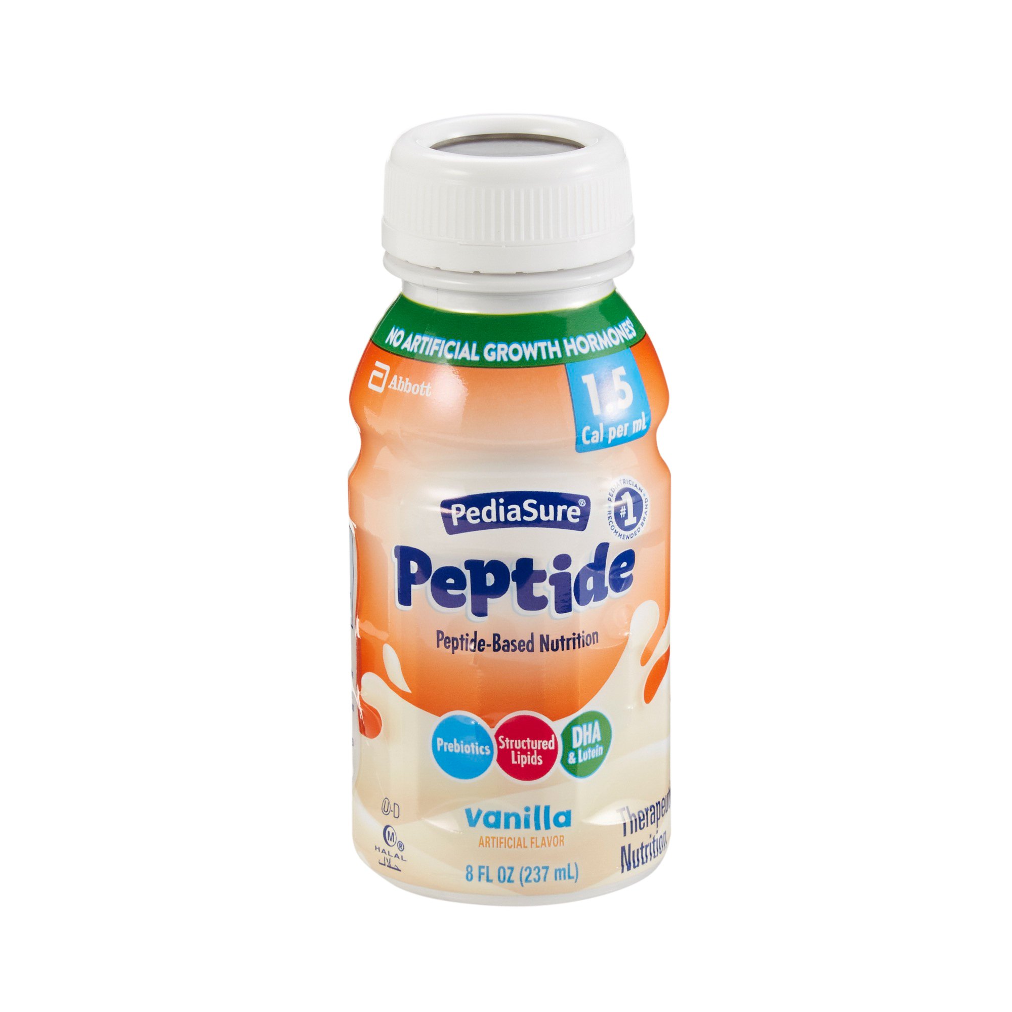 PediaSure® Peptide 1.5 Cal Peptide-Based Nutrition, Vanilla, 8-ounce Bottle - Image 2